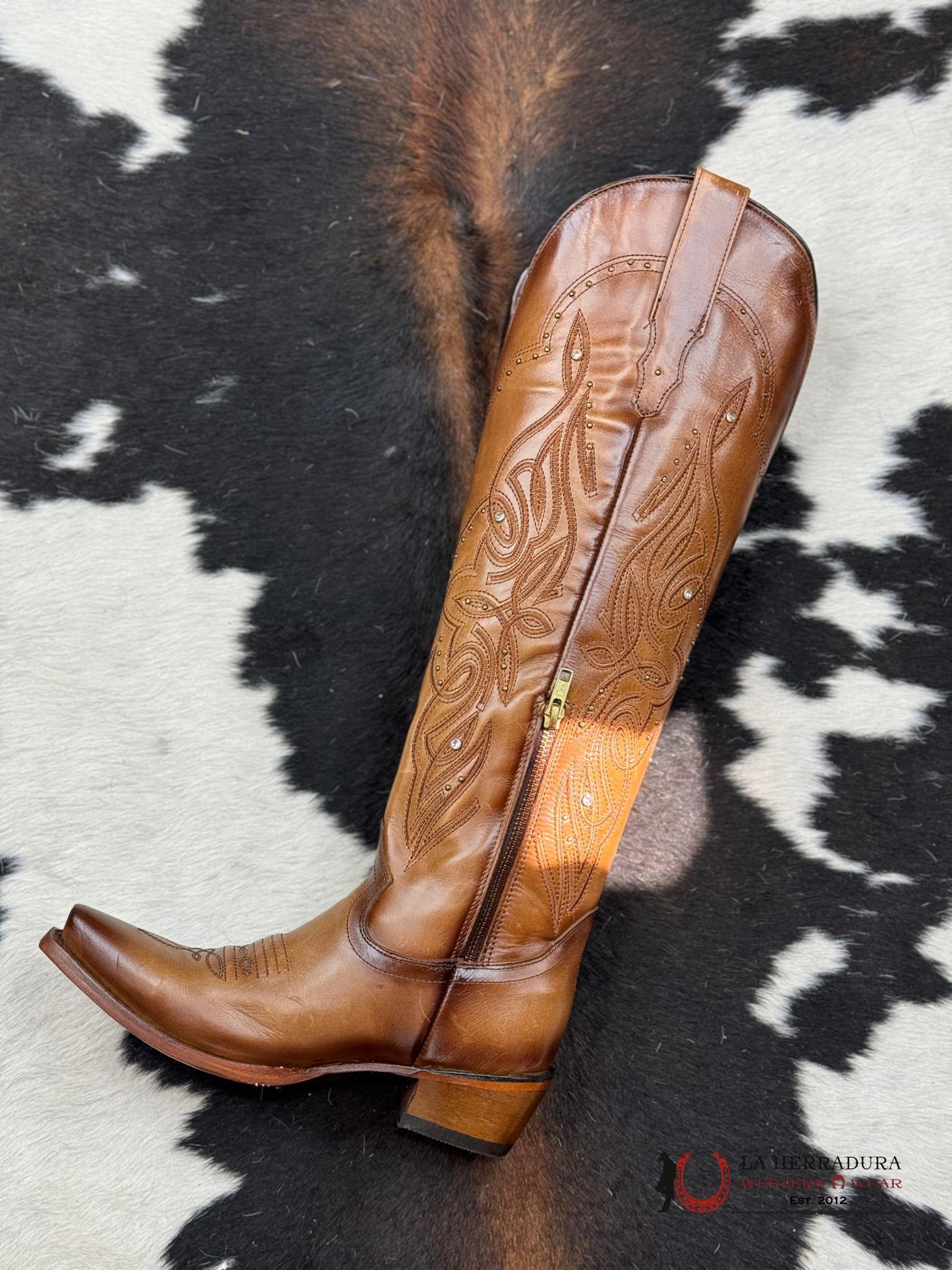 Rock’em Lucido Miel Snip Toe Tall Boot Botas Mujeres