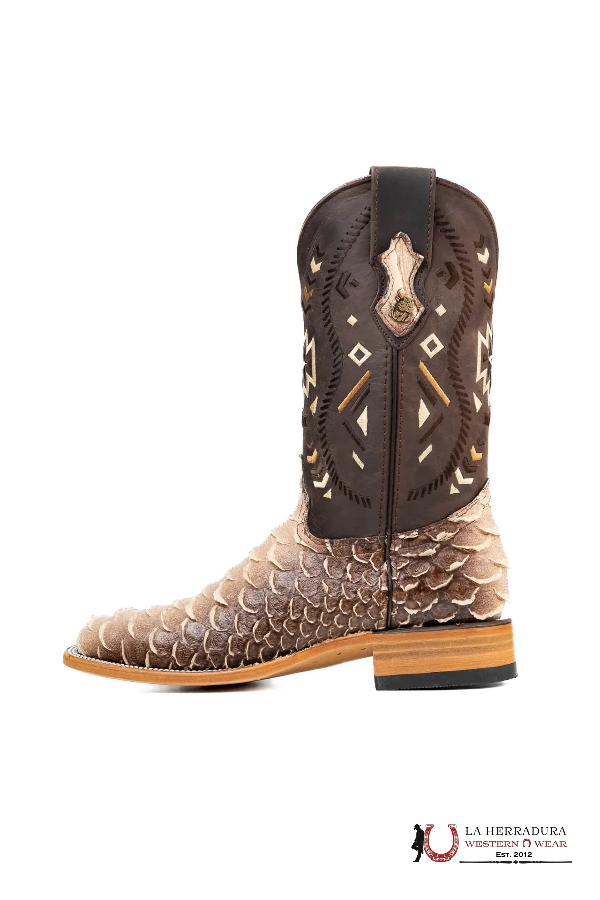 ROCKEM MEGA PYTHON CAFE SOMBREADO SQ. TOE BOOT BOTAS HOMBRES