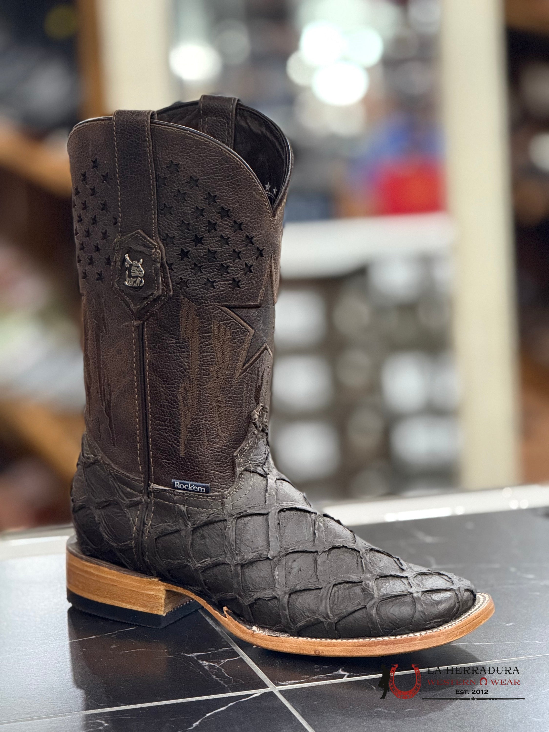 ROCKEM MENS EST. FISH CLON BROWN MATTE BOTAS HOMBRES