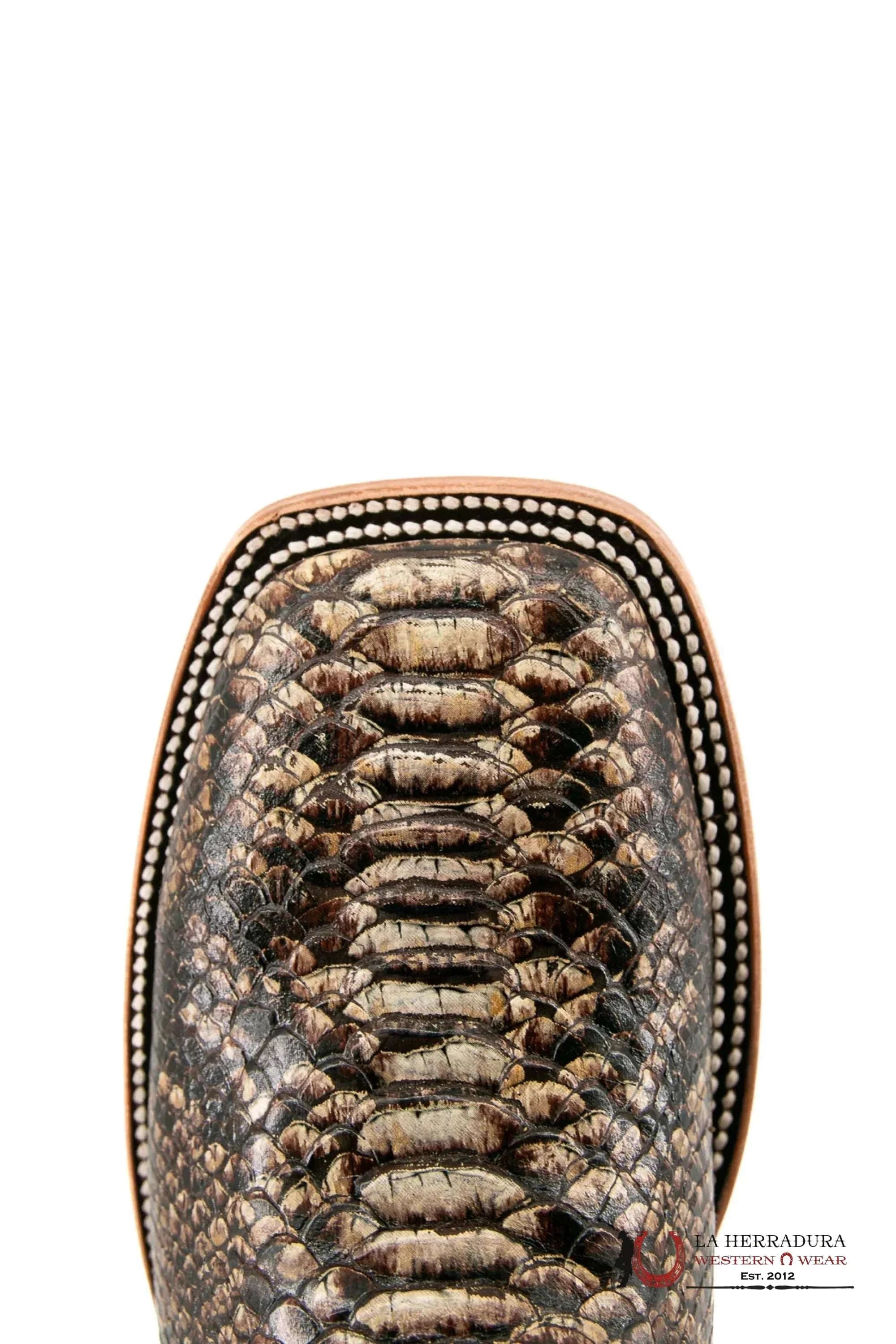 ROCKEM IMIT PYTHON CHOCO ACABADO SQ. TOE BOOT BOTAS HOMBRES