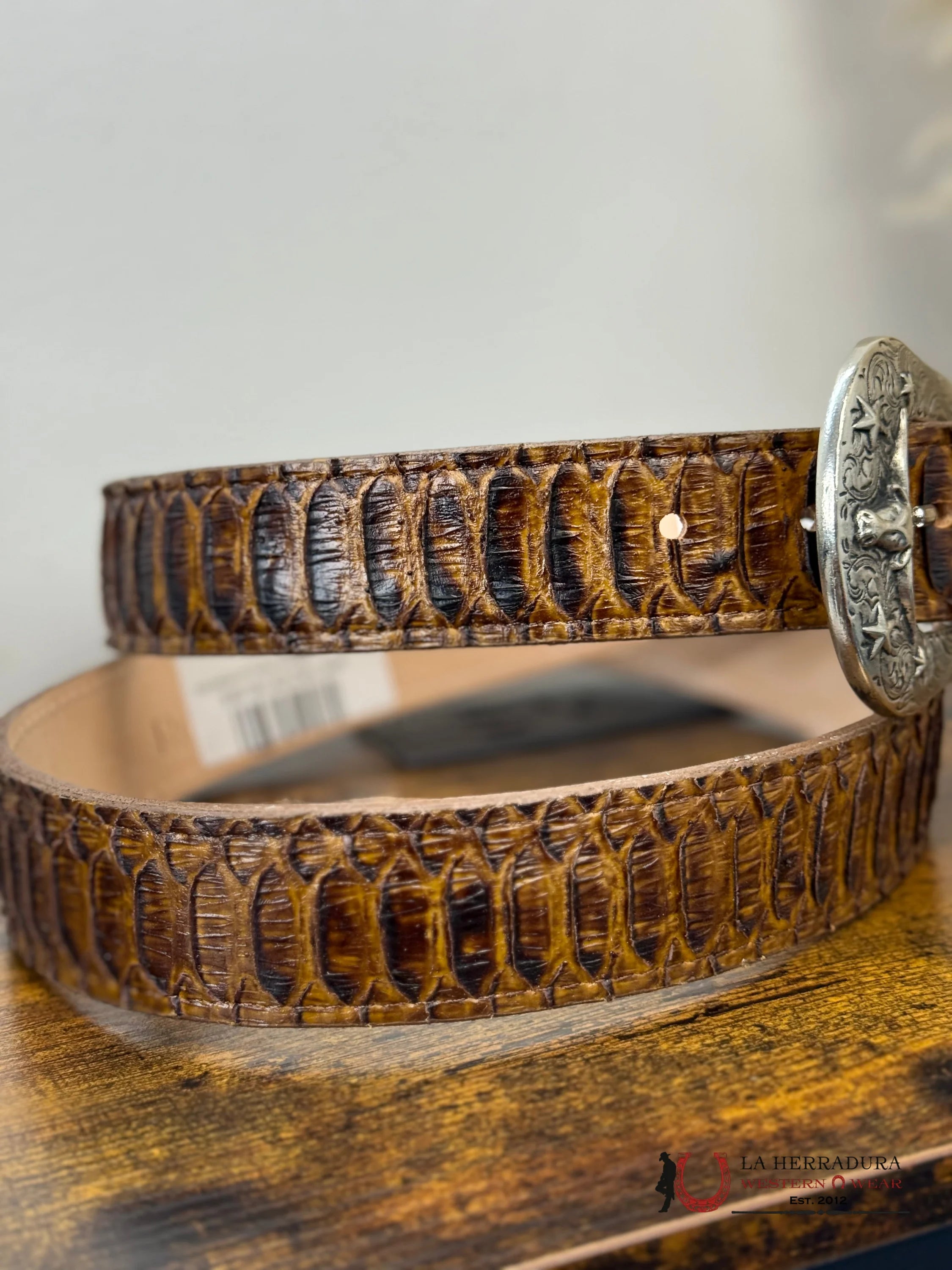 ROCKEM PYTHON COGÑAC MEN BELT CINTURONES HOMBRES