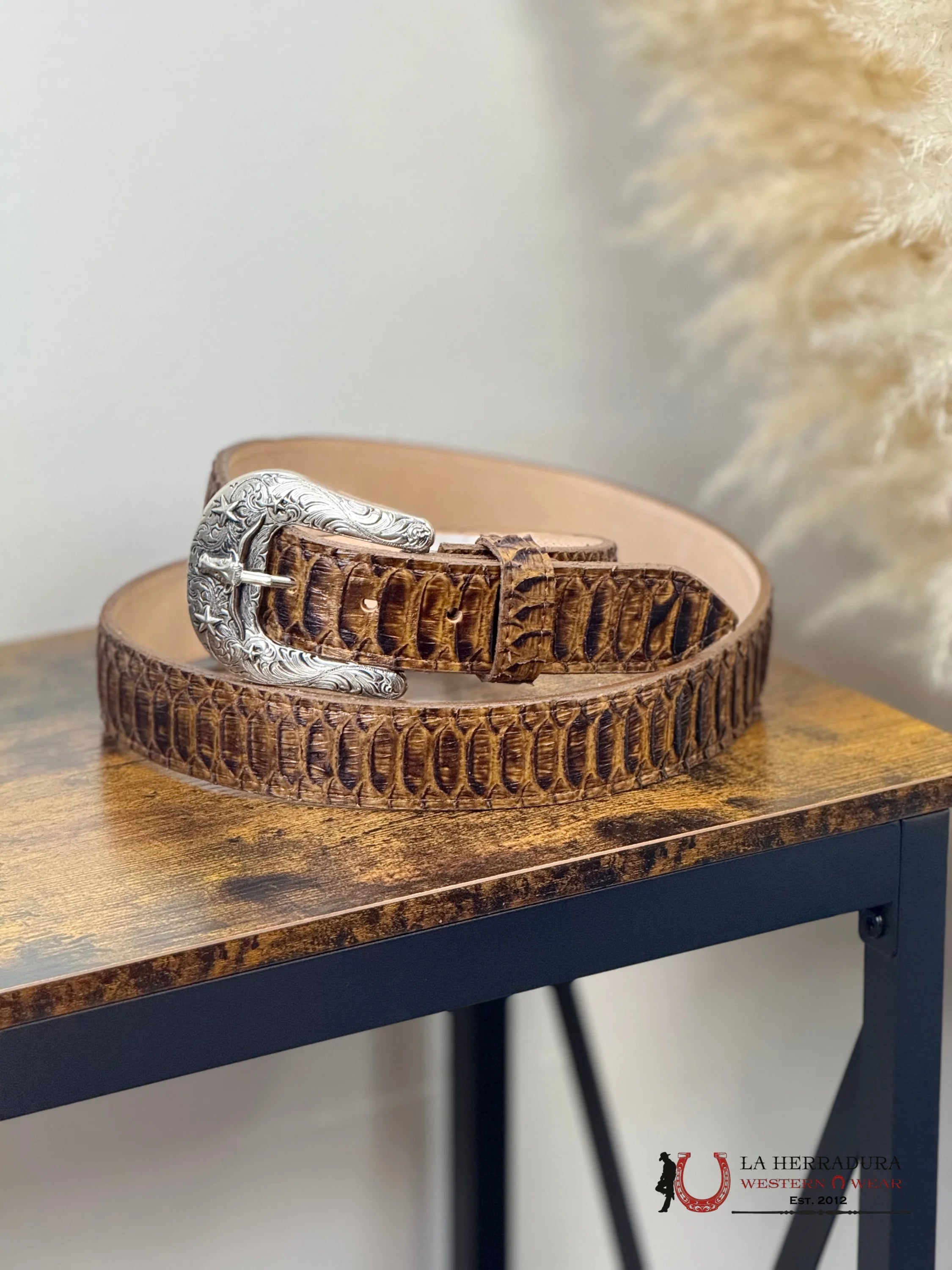 ROCKEM PYTHON COGÑAC MEN BELT CINTURONES HOMBRES