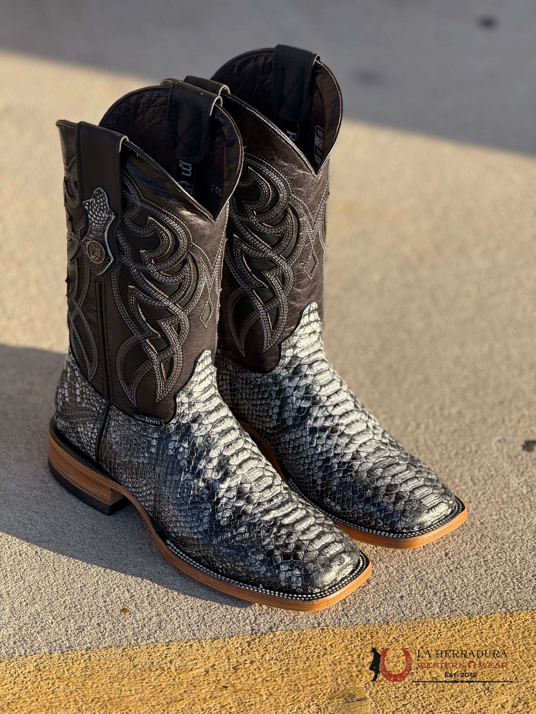 Mens Piton Ostion Eclipse Boot Square Toe Botas Hombres