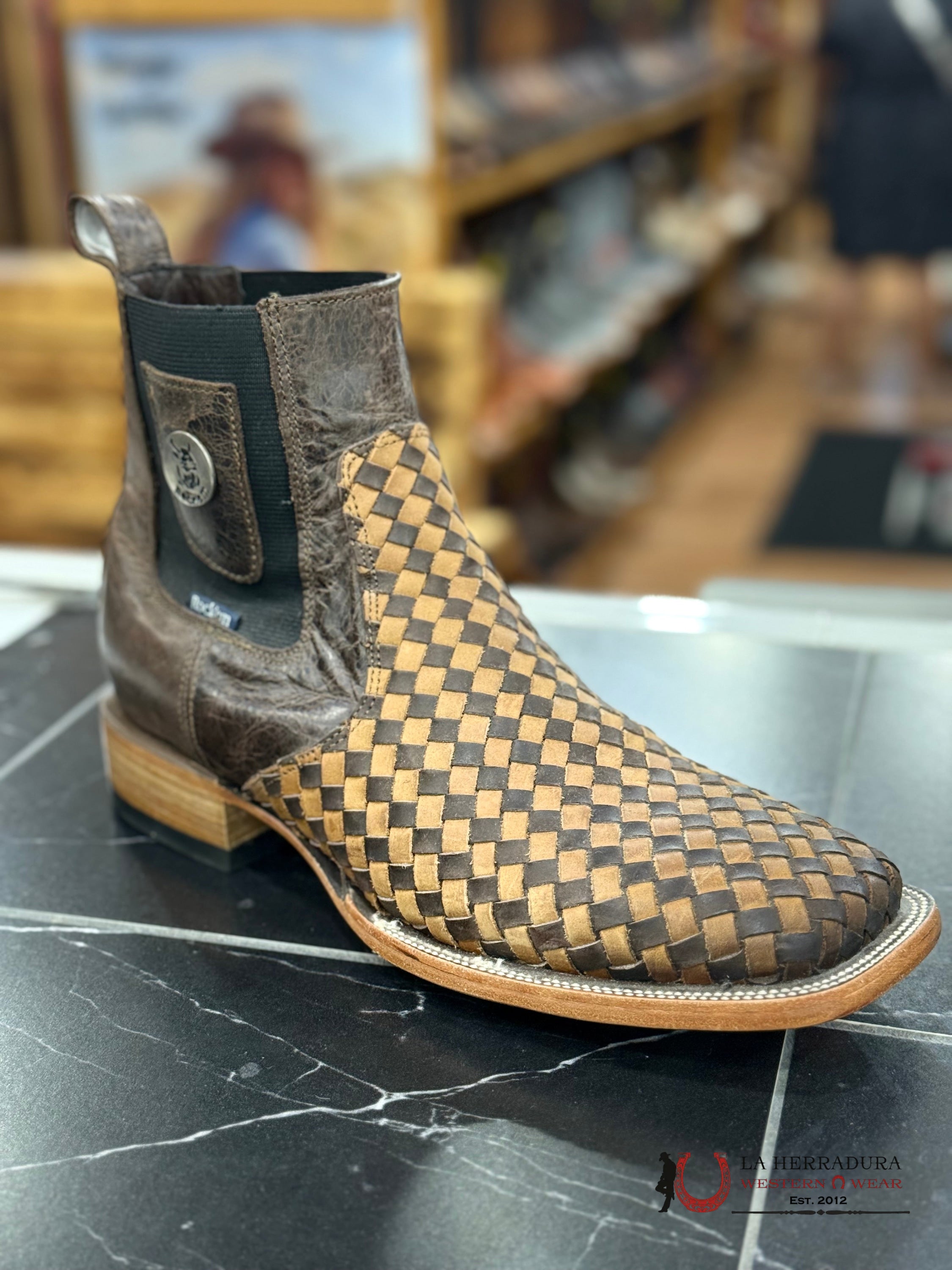 ROCKEM SERBIA CRAZY CHOCO TAN SHORT-BOOT SQ. TOE BOTAS HOMBRES