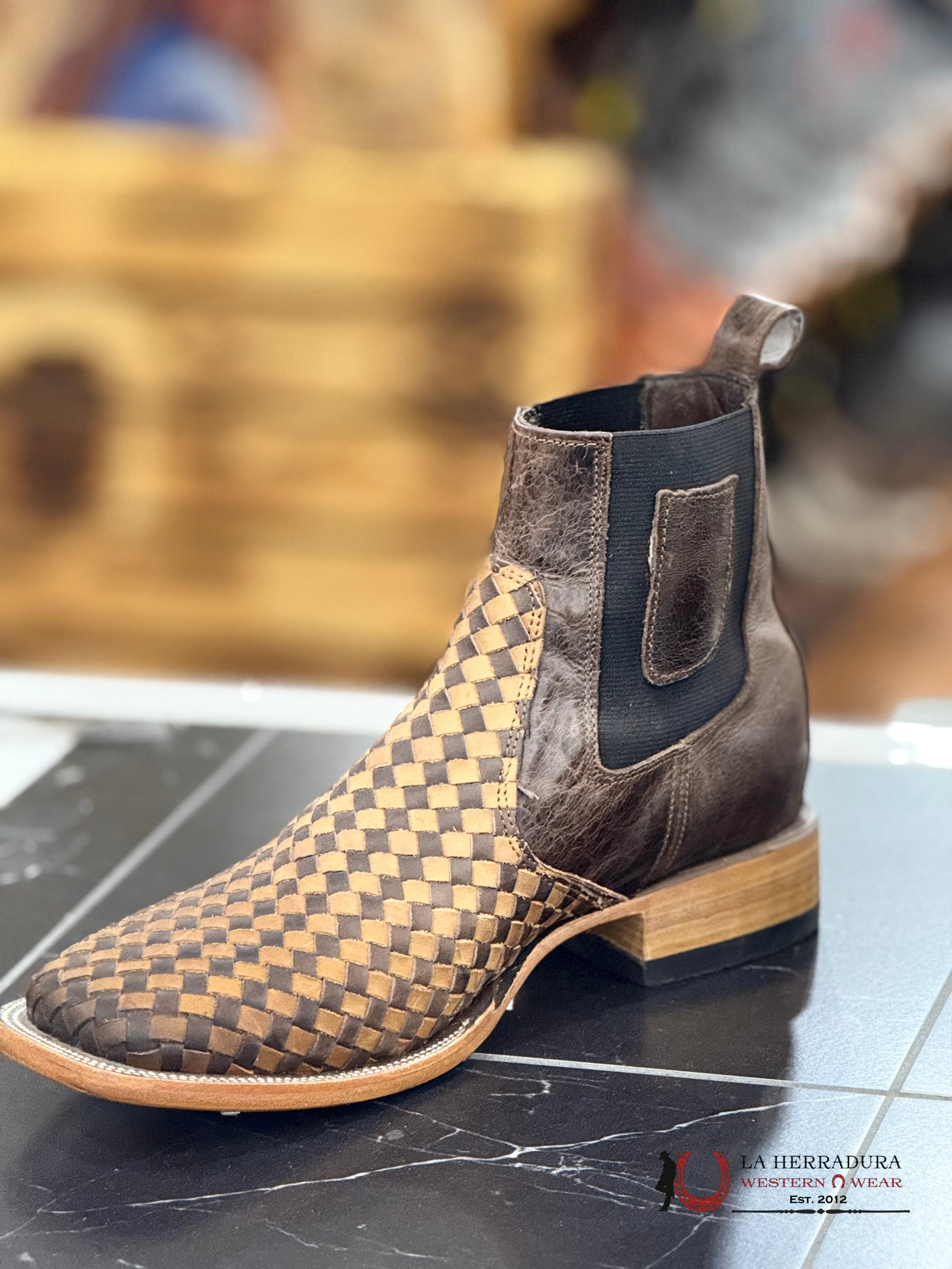 ROCKEM SERBIA CRAZY CHOCO TAN SHORT-BOOT SQ. TOE BOTAS HOMBRES