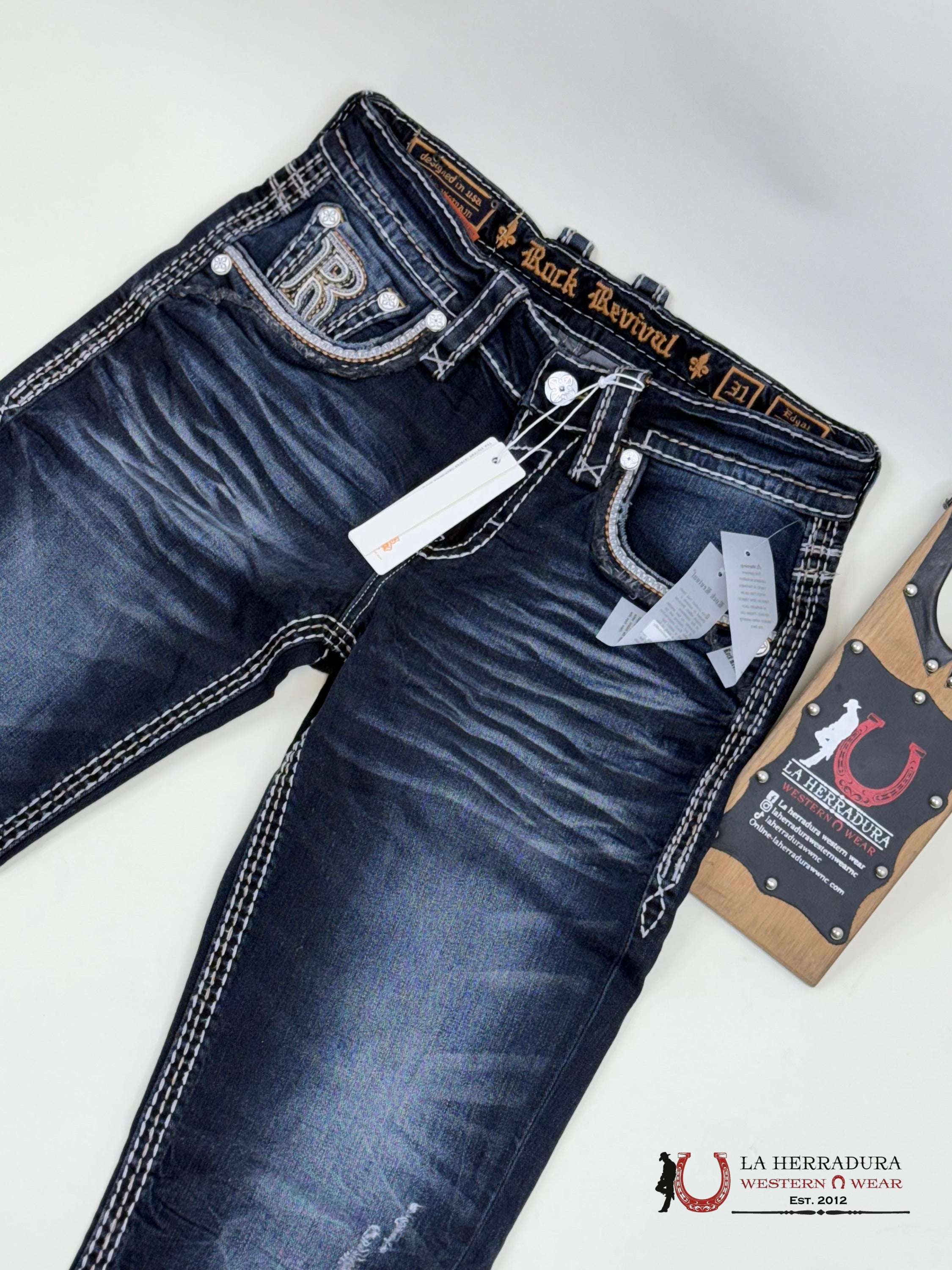 Rockrevival Edgar Straight Jeans Ropa Hombres