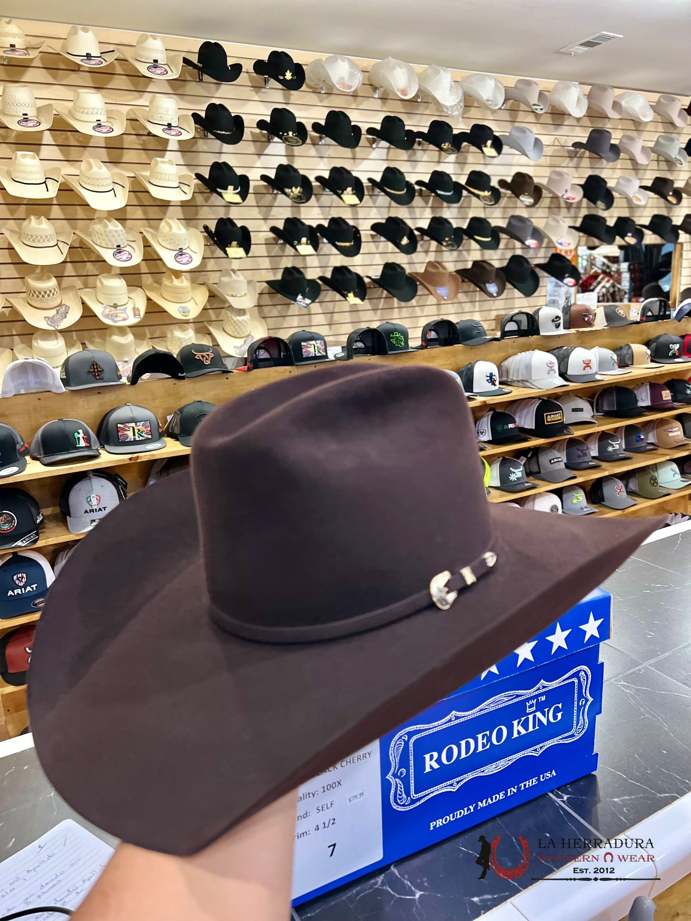 Rodeo King 100X Black Cherry Top Hand Tejana