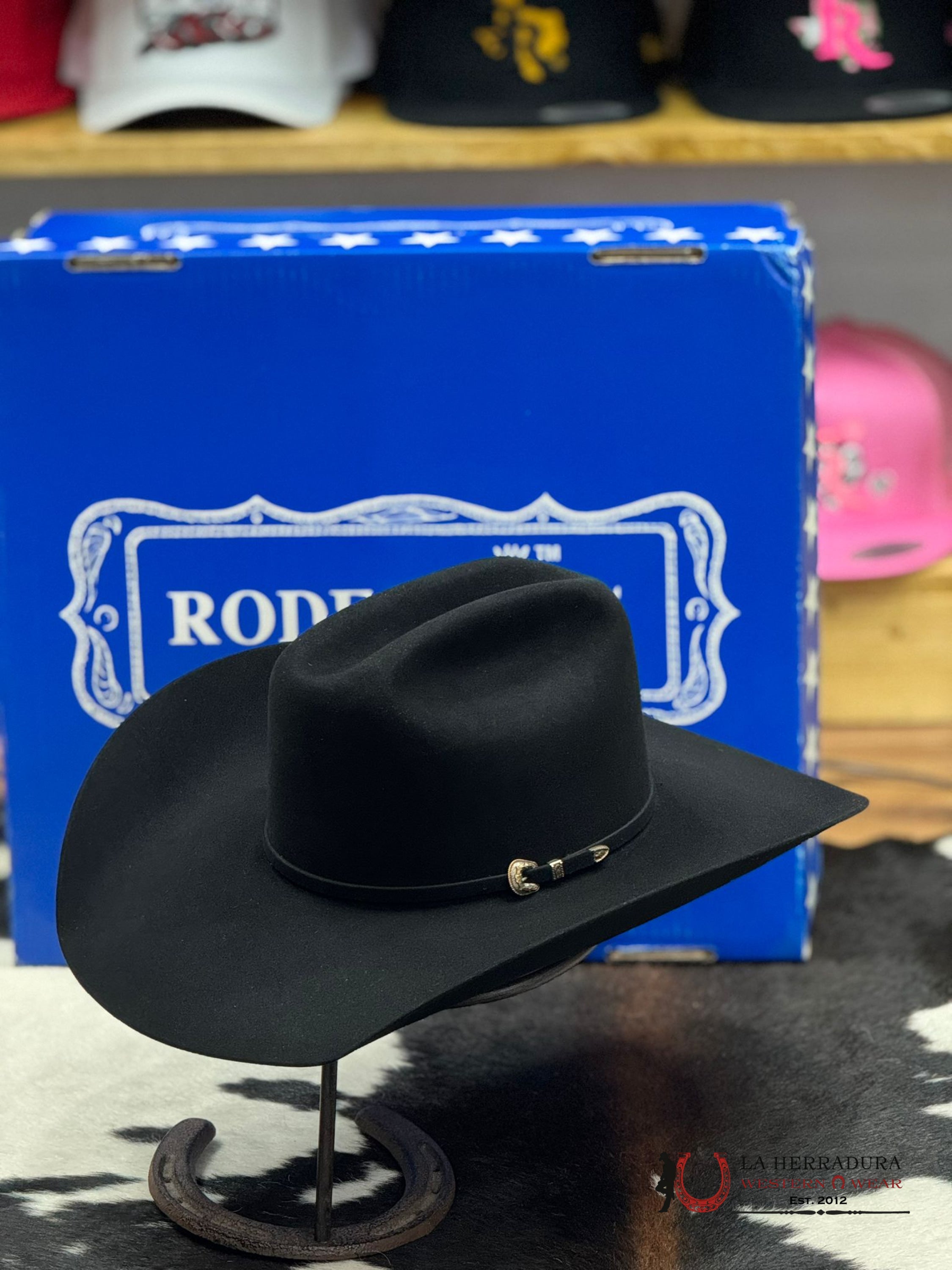 Rodeo King 100X Black Top Hand Tejana