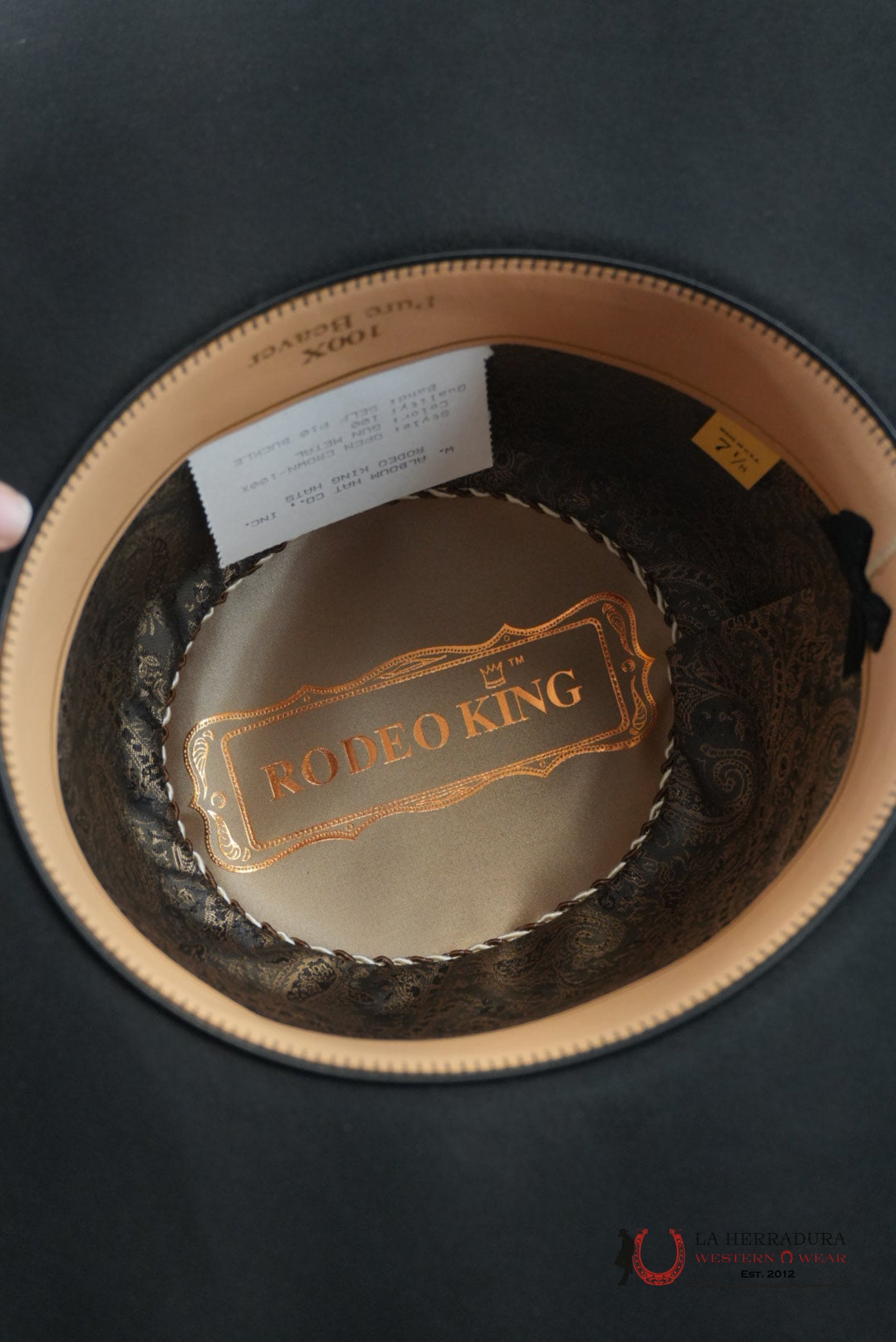 Rodeo King 100x Gun Metal Open Crown TEJANA