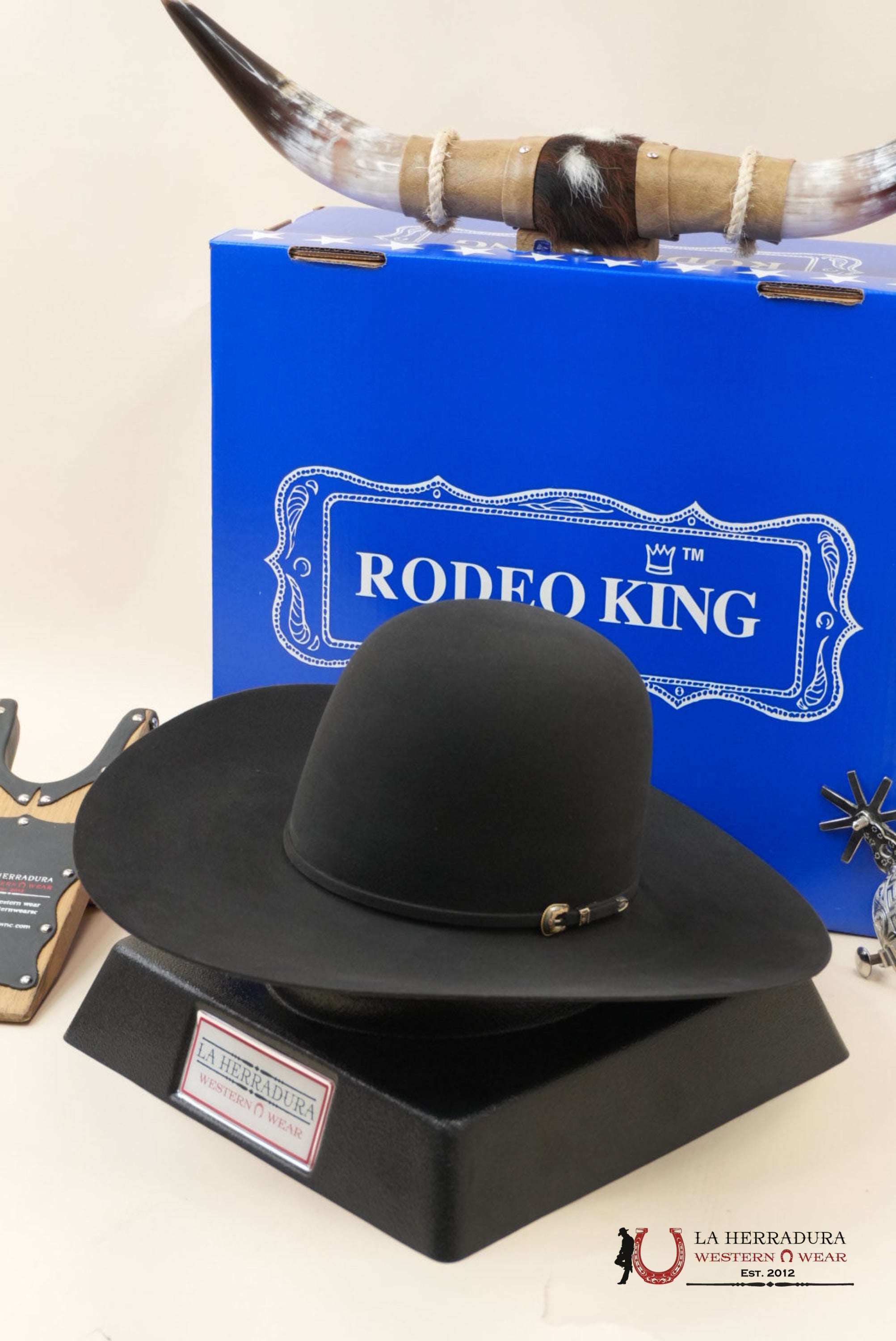 Rodeo King 100x Gun Metal Open Crown TEJANA