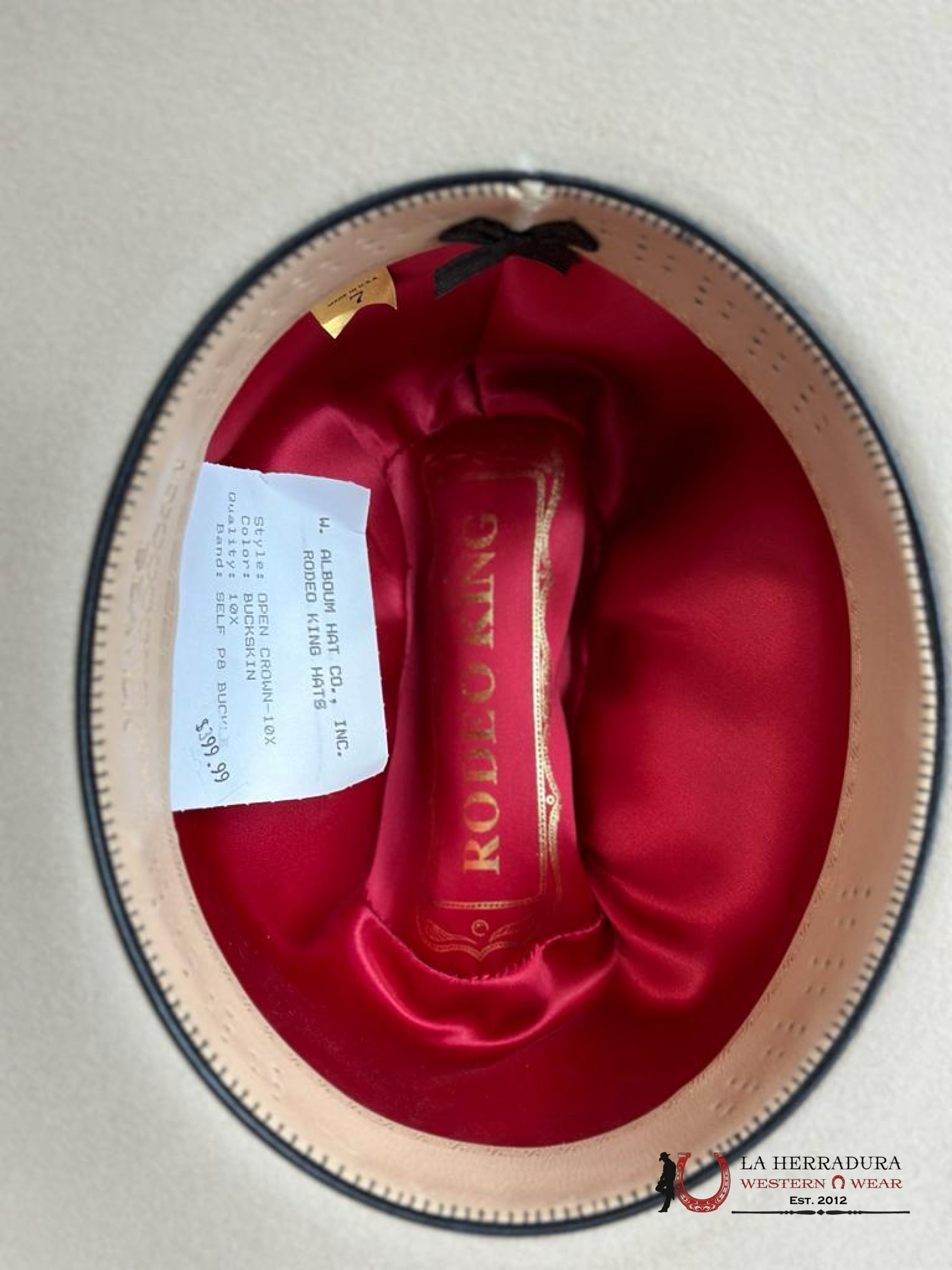 Rodeo King 10X Buckskin Open Crown Tejana