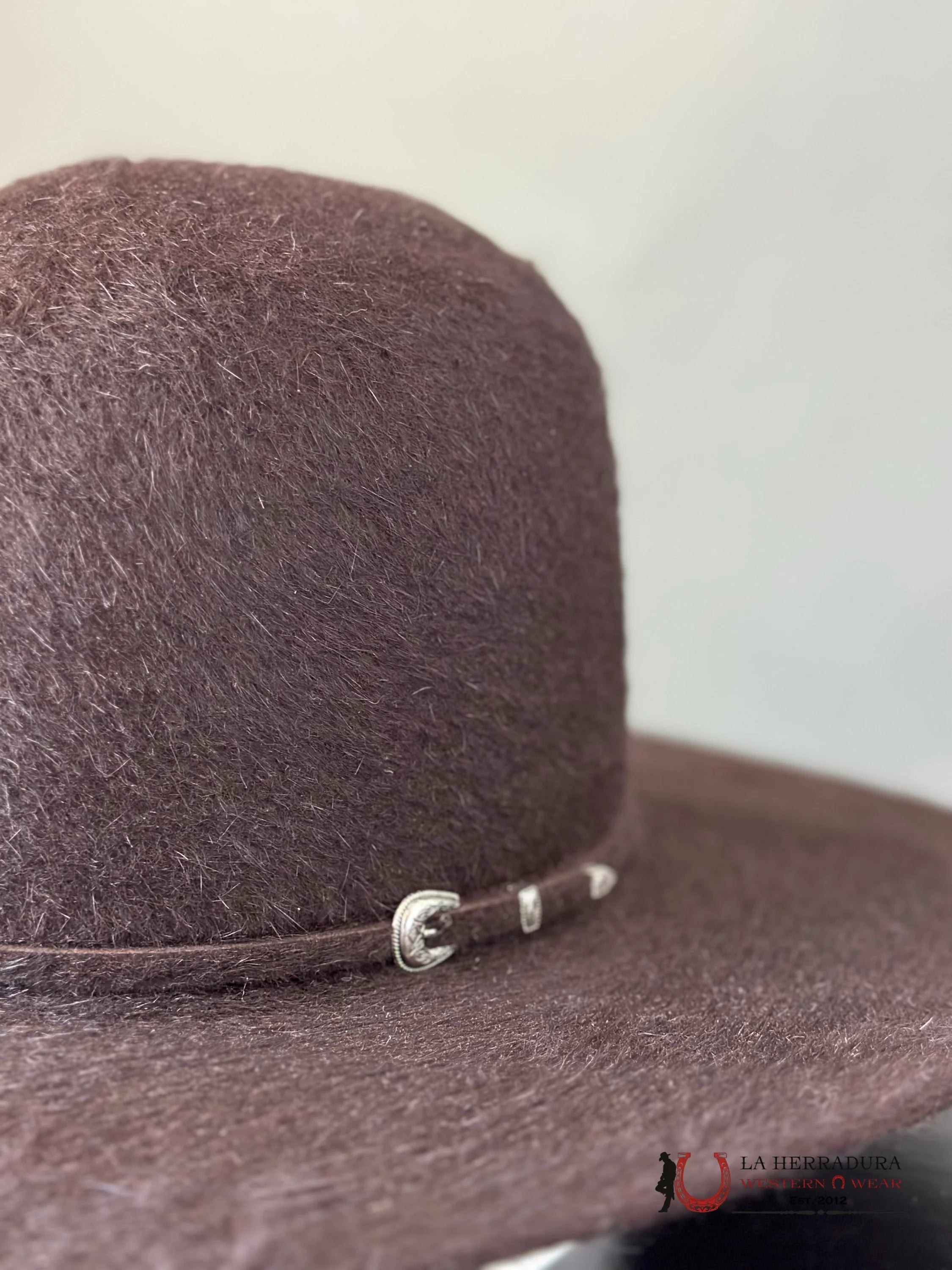 Rodeo King 10X Grizzly Black Cherry Open Crown Tejana