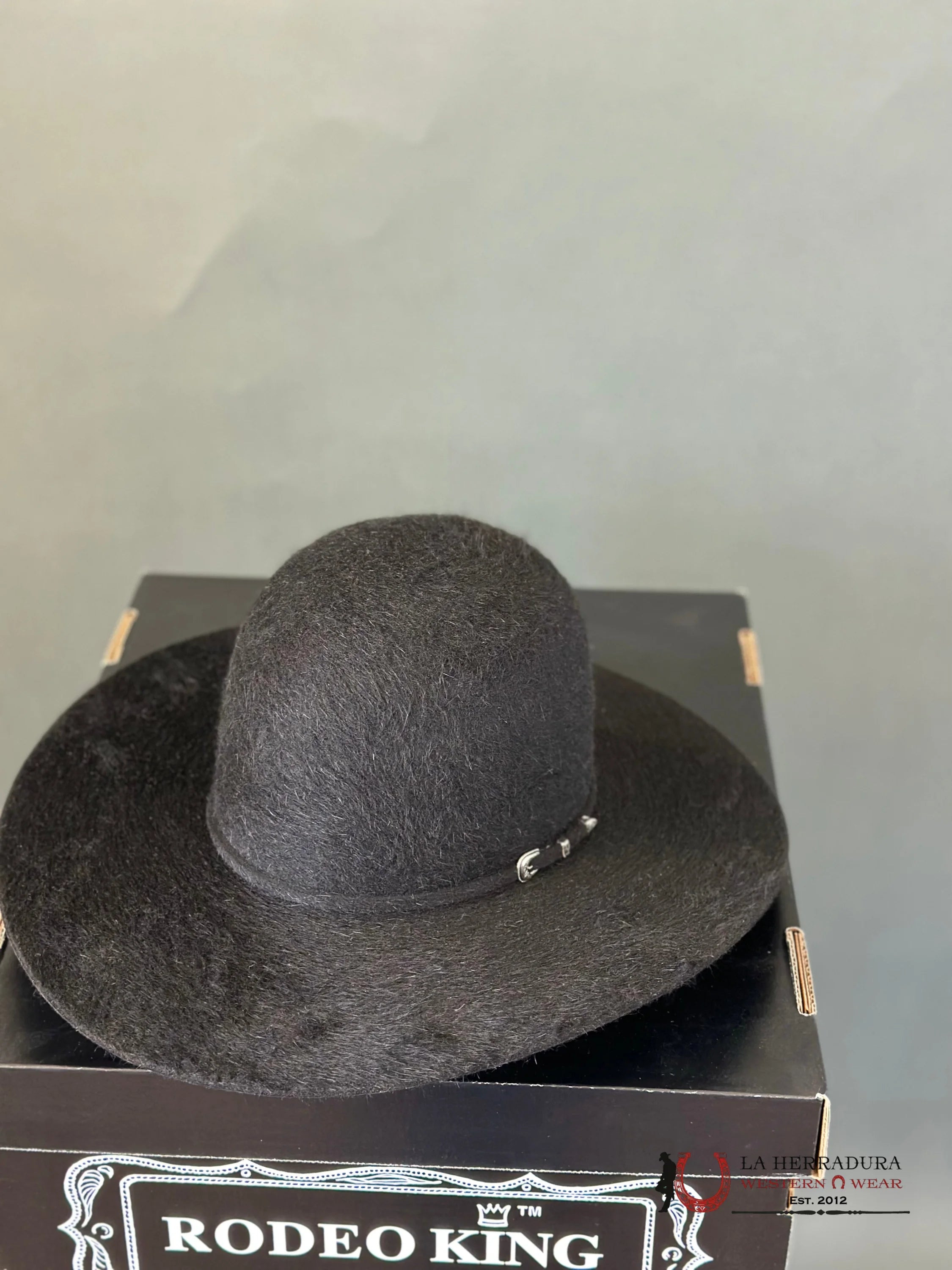 Rodeo King 10X Grizzly Black Open Crown Tejana