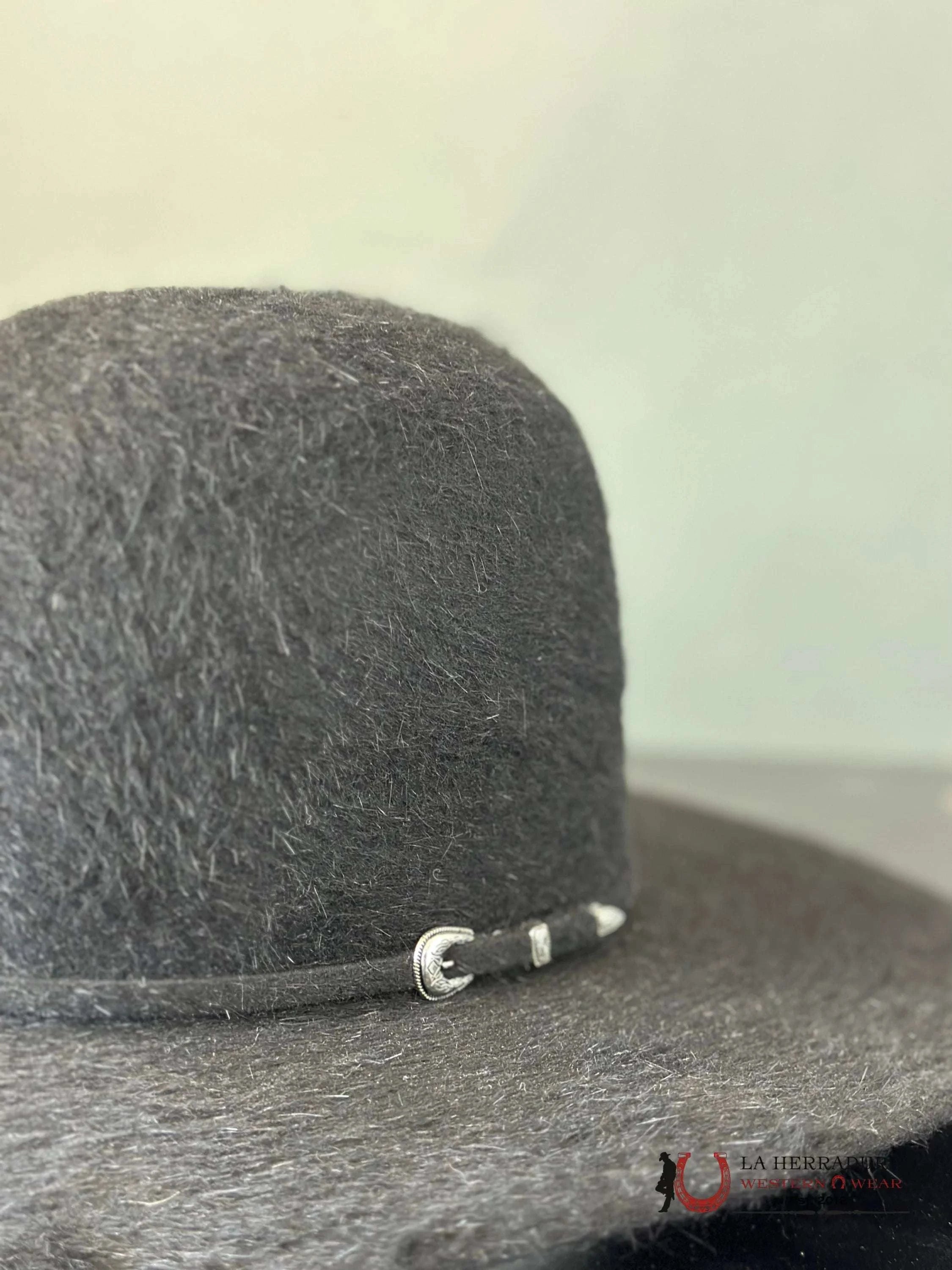 Rodeo King 10X Grizzly Black Open Crown Tejana