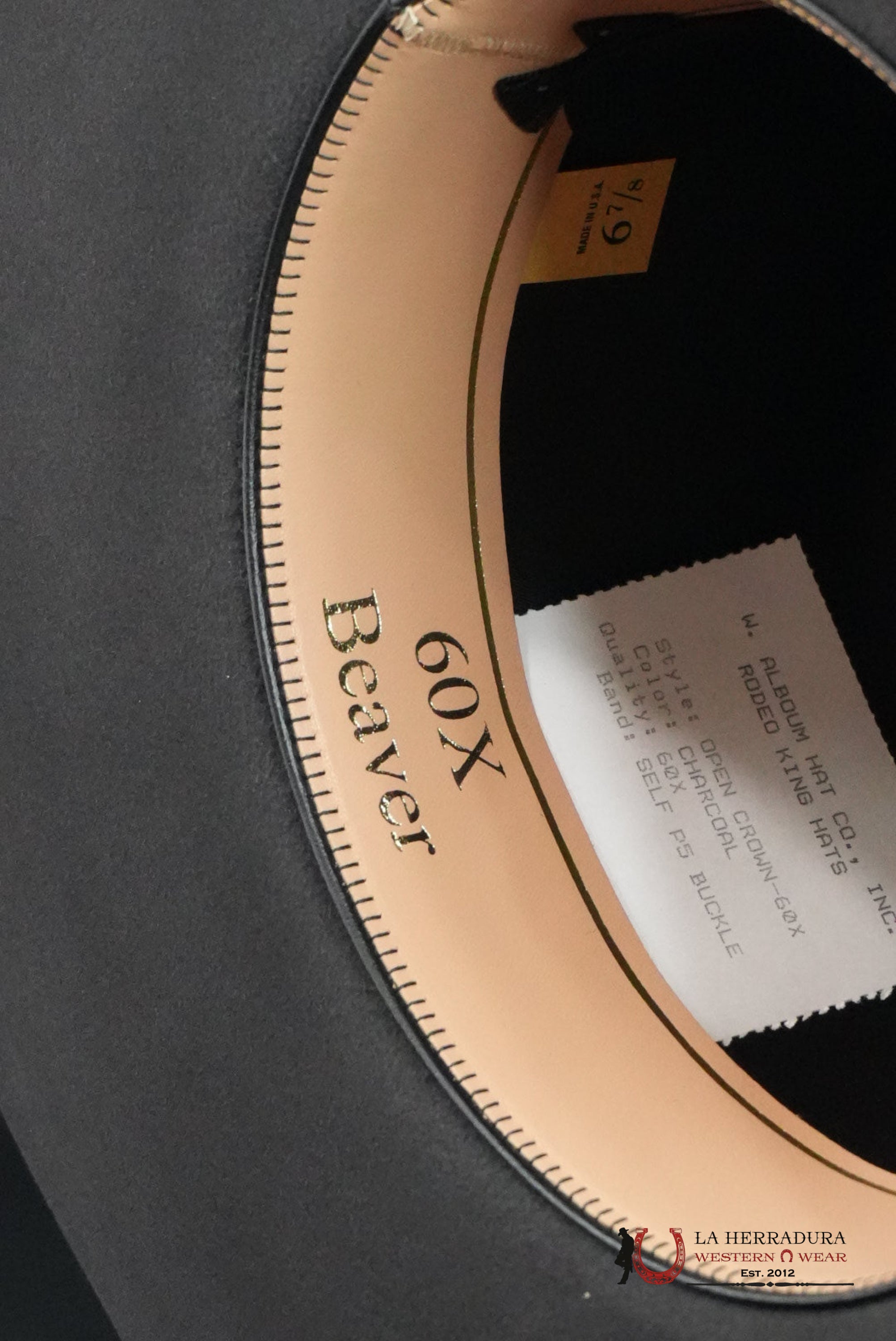 Rodeo King 60x Charcoal Open Crown TEJANA