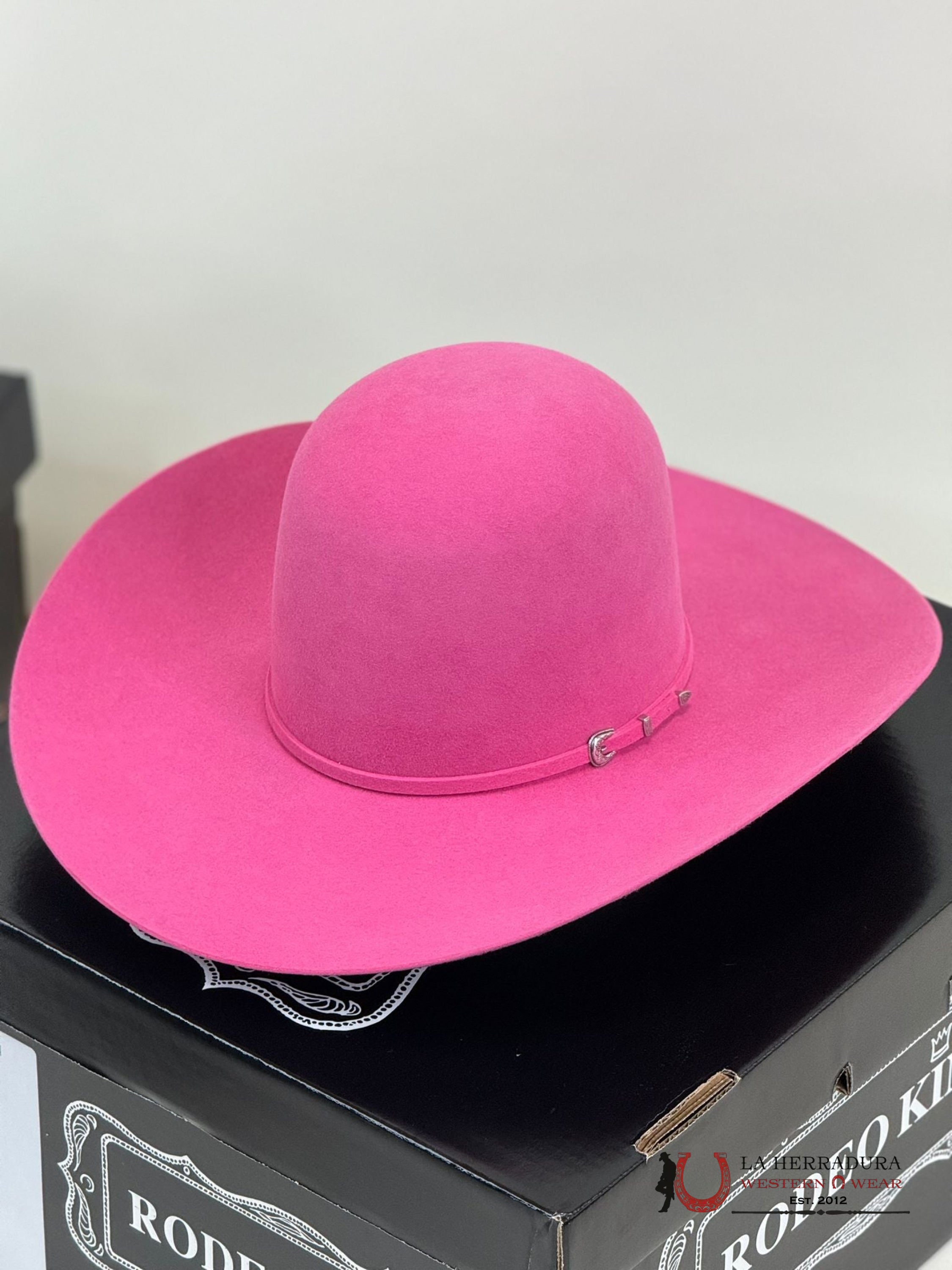 Rodeo King 7X Hot Pink Open Crown Hat Tejana