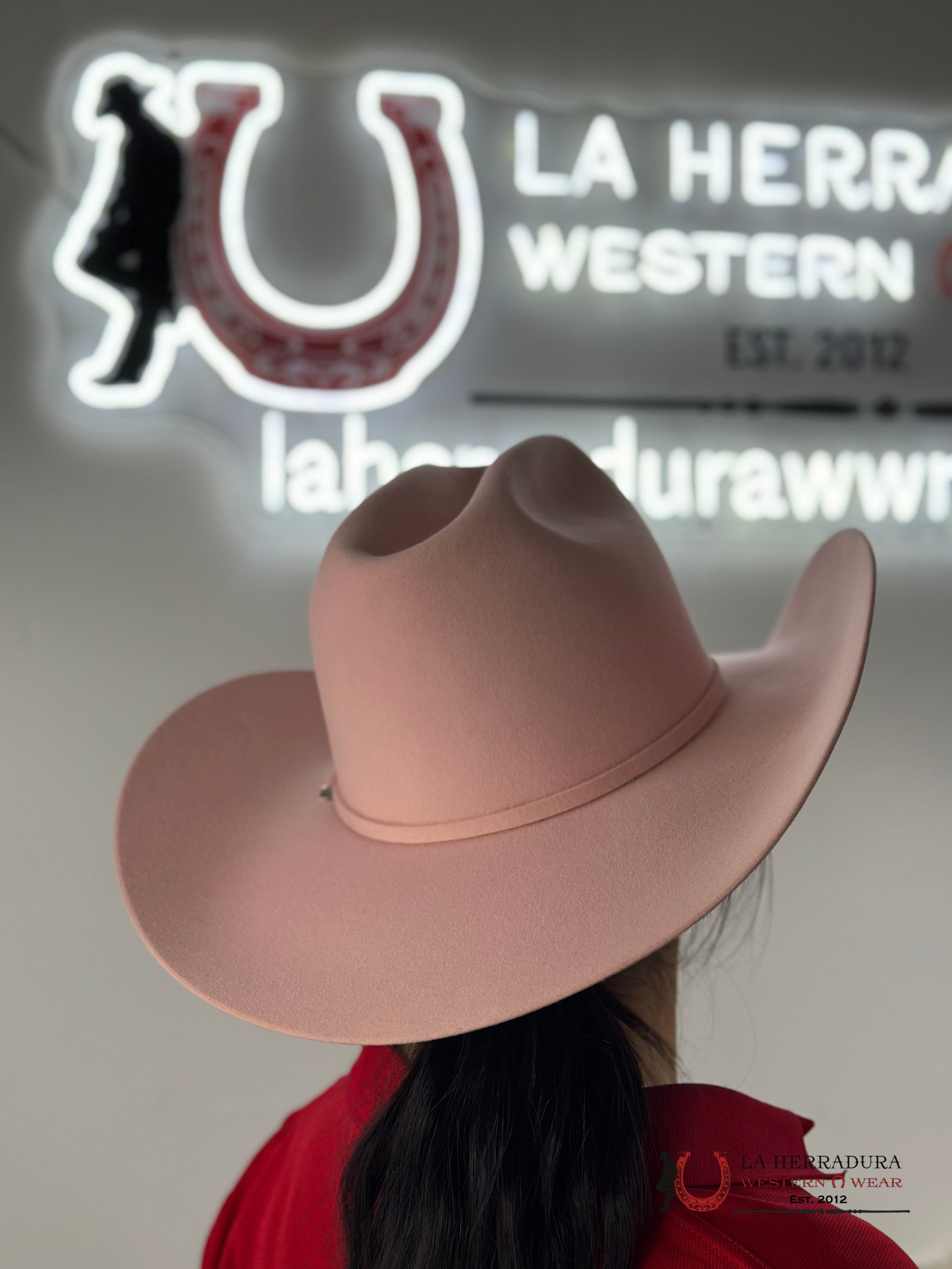 RODEO KING 7X LIGHT PINK OPEN CROWN HAT TEJANA