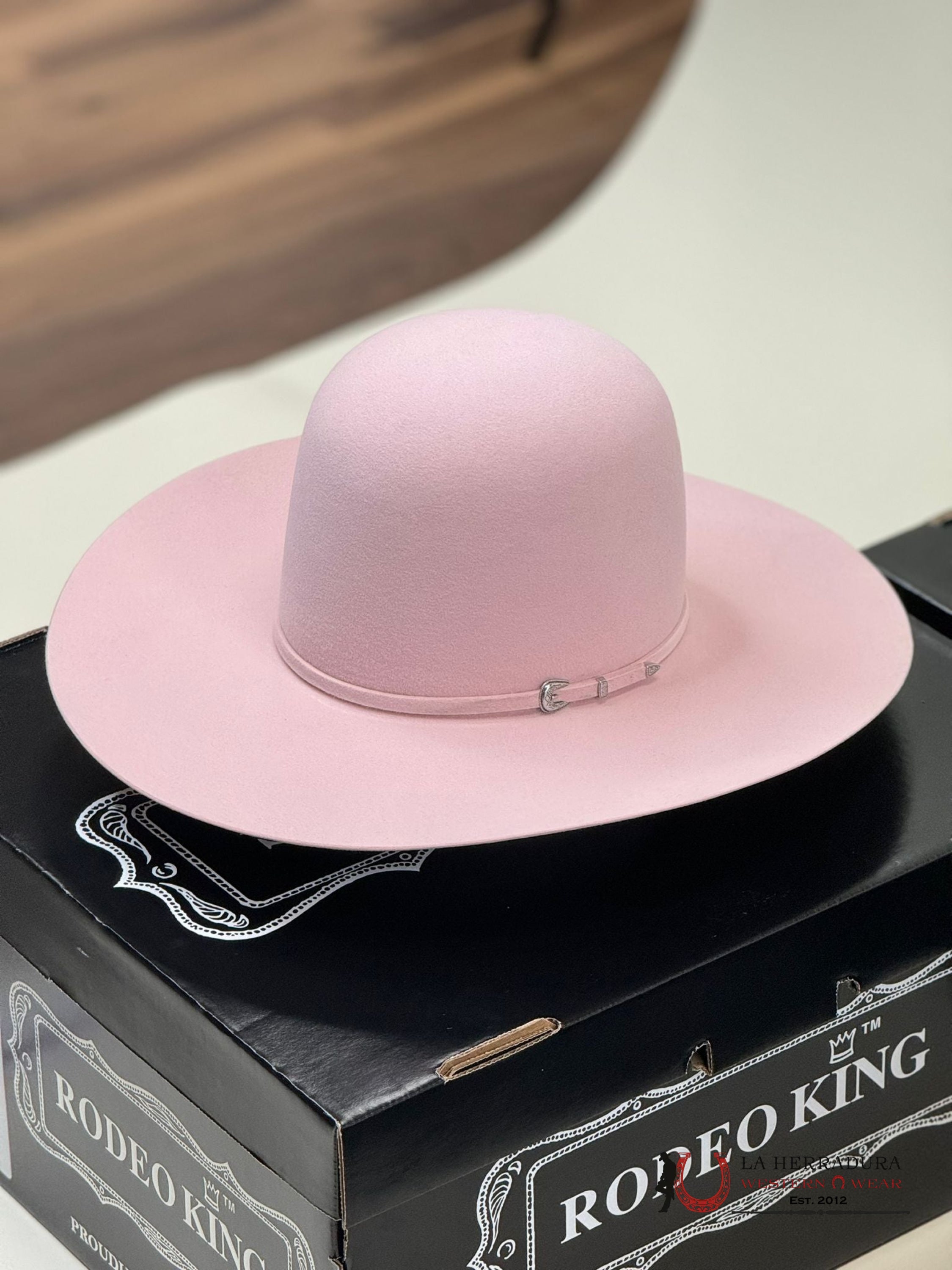 Rodeo King 7X Light Pink Open Crown Hat Tejana