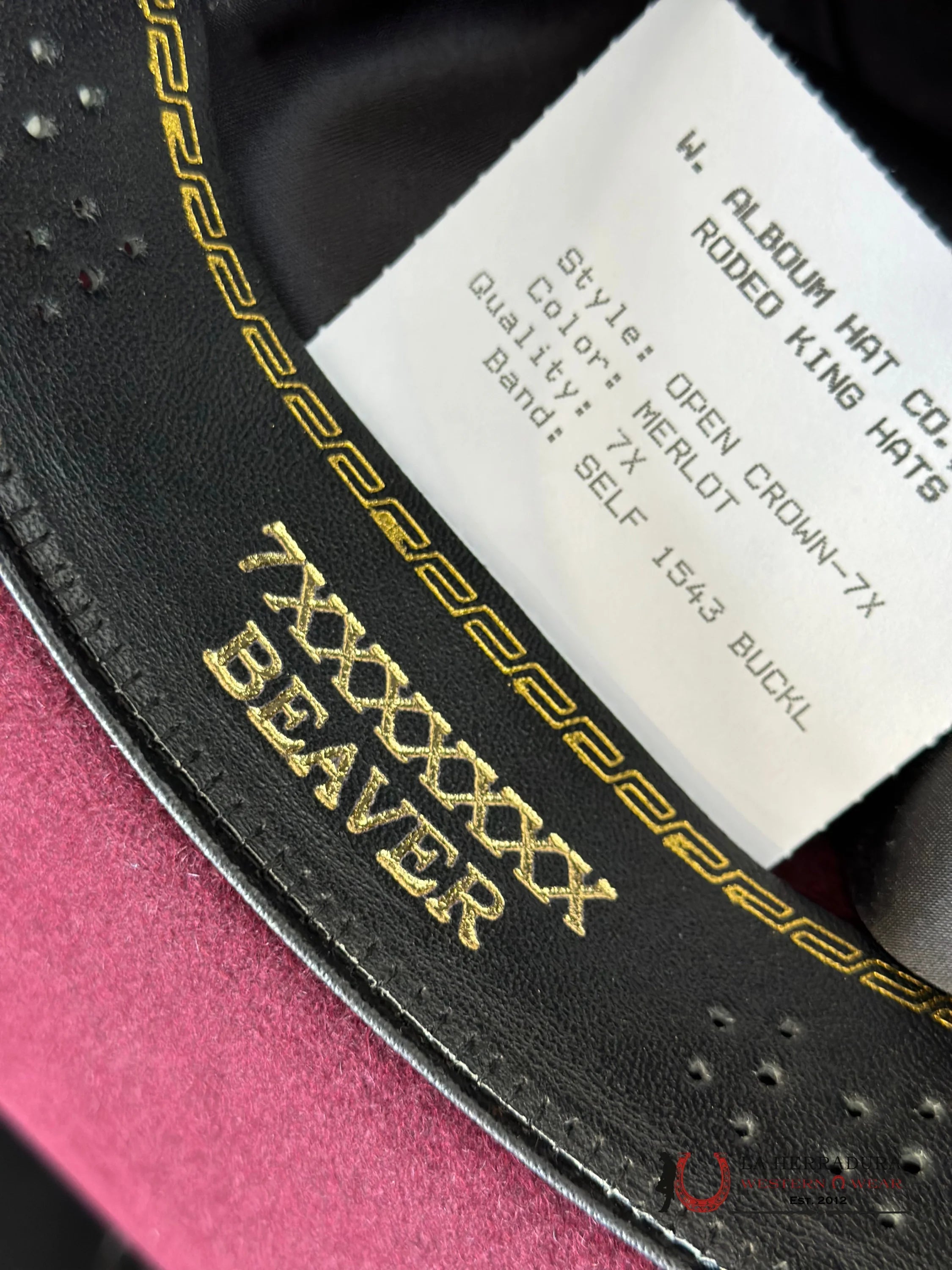 Rodeo King 7X Merlot Open Crown Tejana