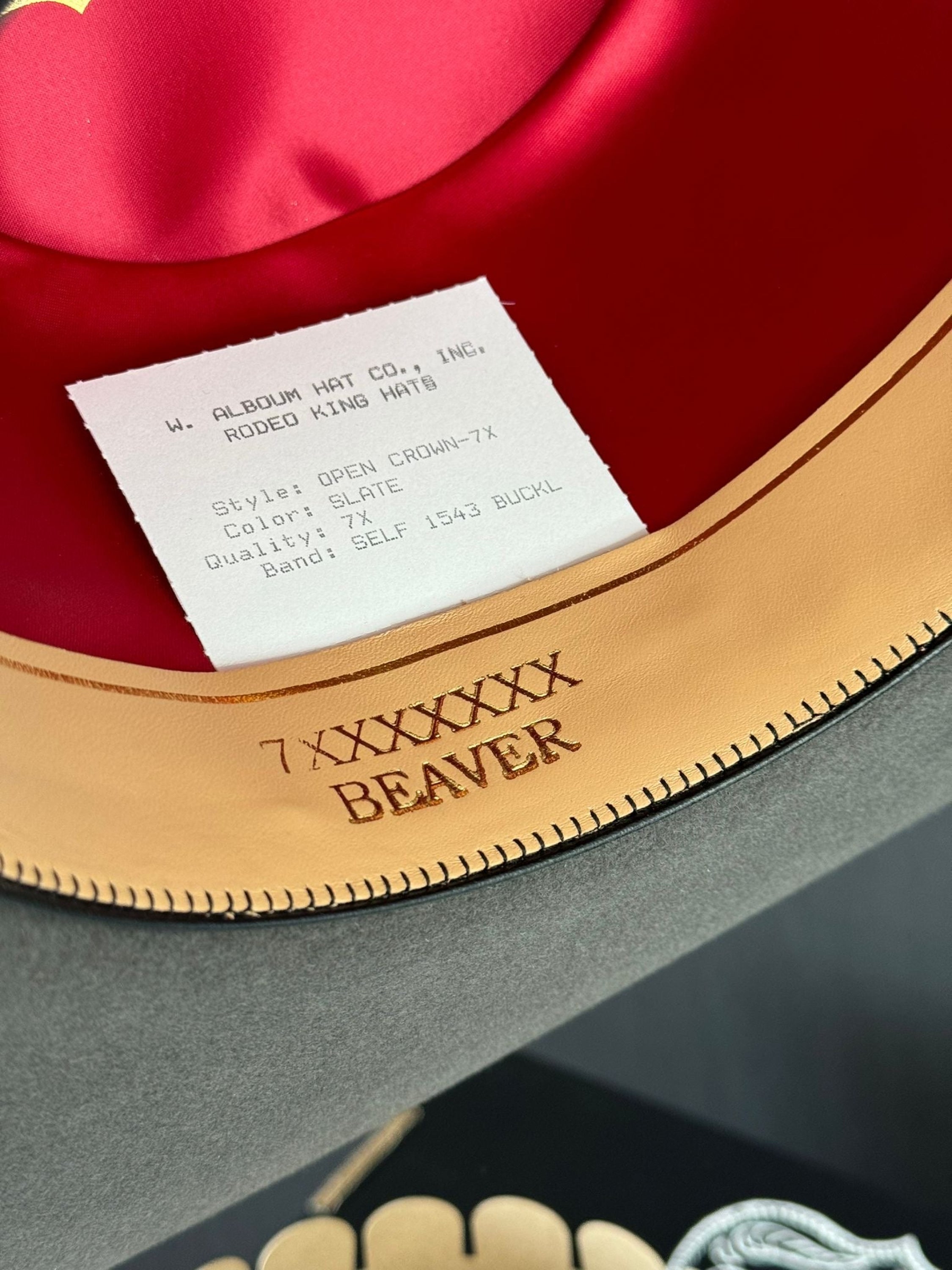 Rodeo King Slate Open Crown 7X Tejana