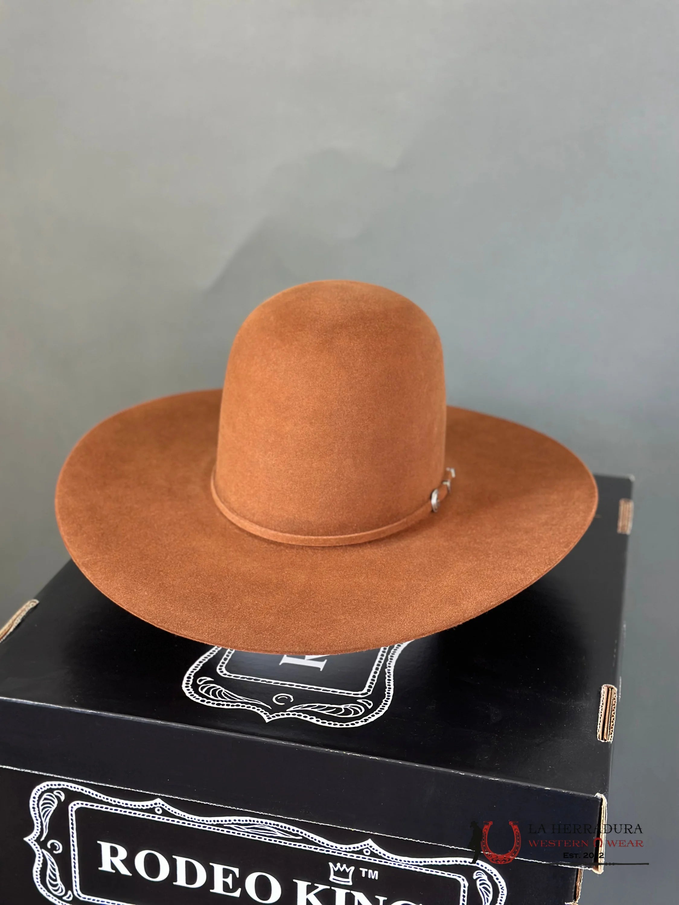 Rodeo King 7X Walnut Open Crown Tejana