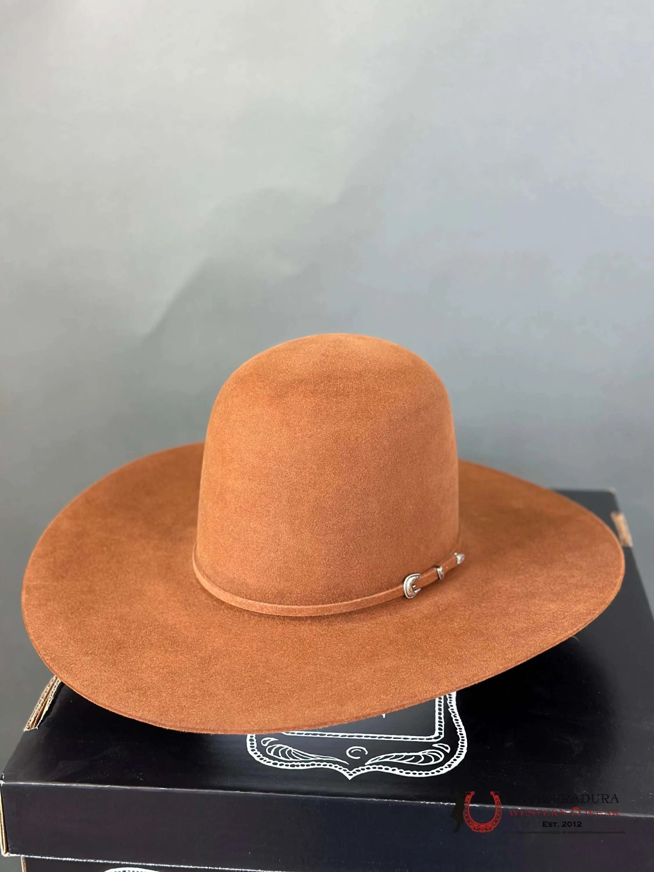Rodeo King 7X Walnut Open Crown Tejana