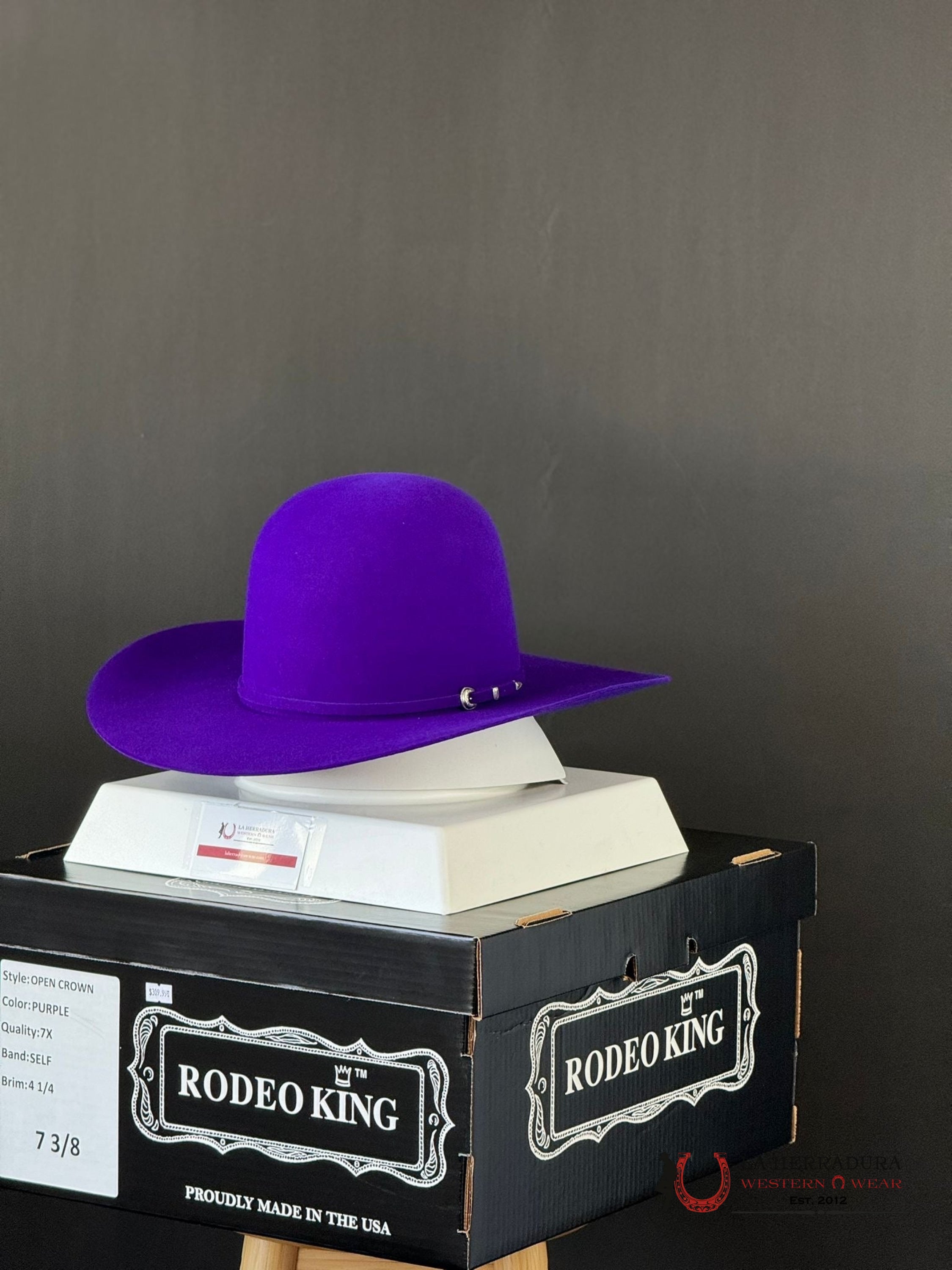 Rodeo King Purple Open Crown 7X Tejana