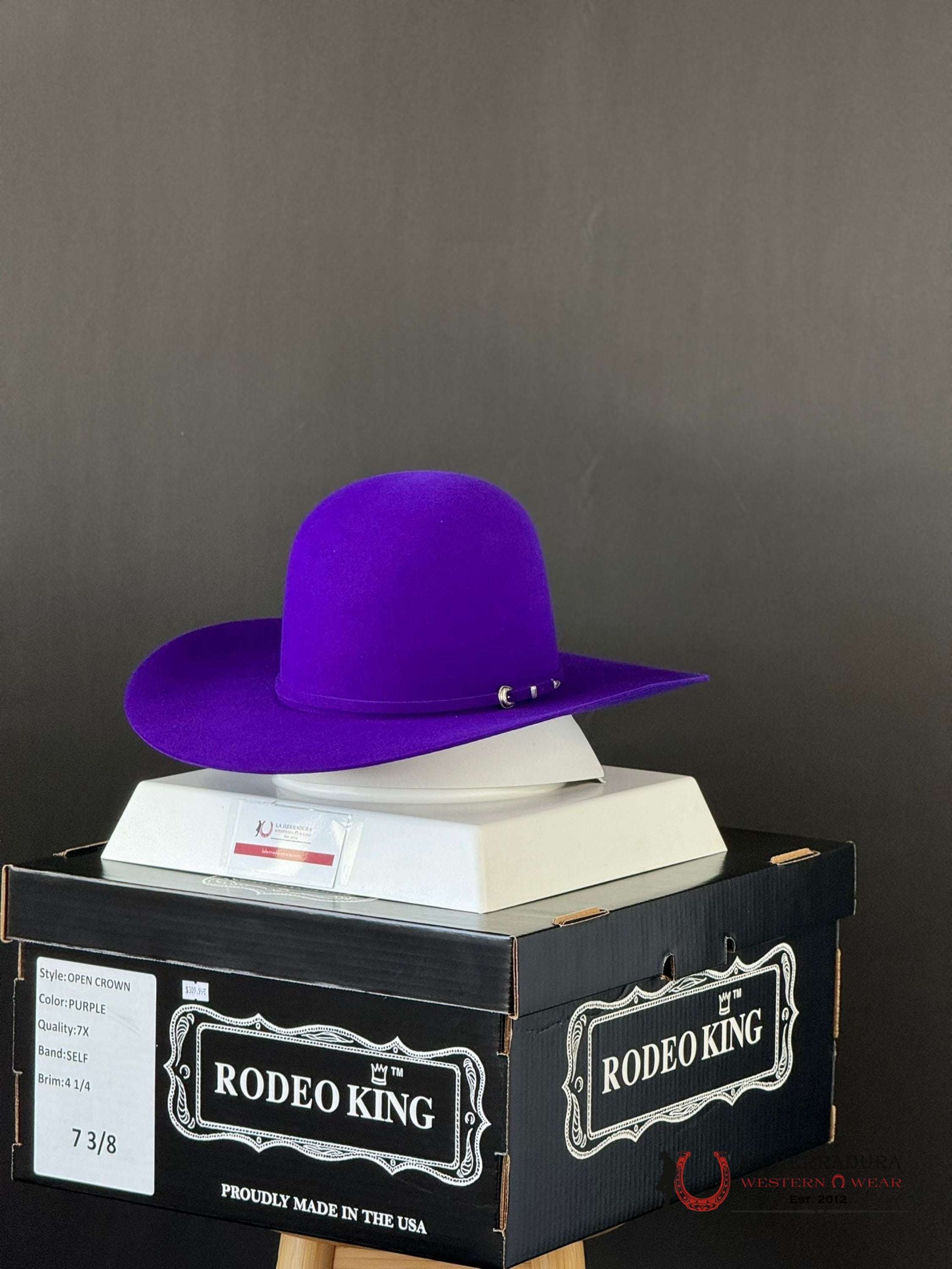 Rodeo King Purple Open Crown 7X Tejana