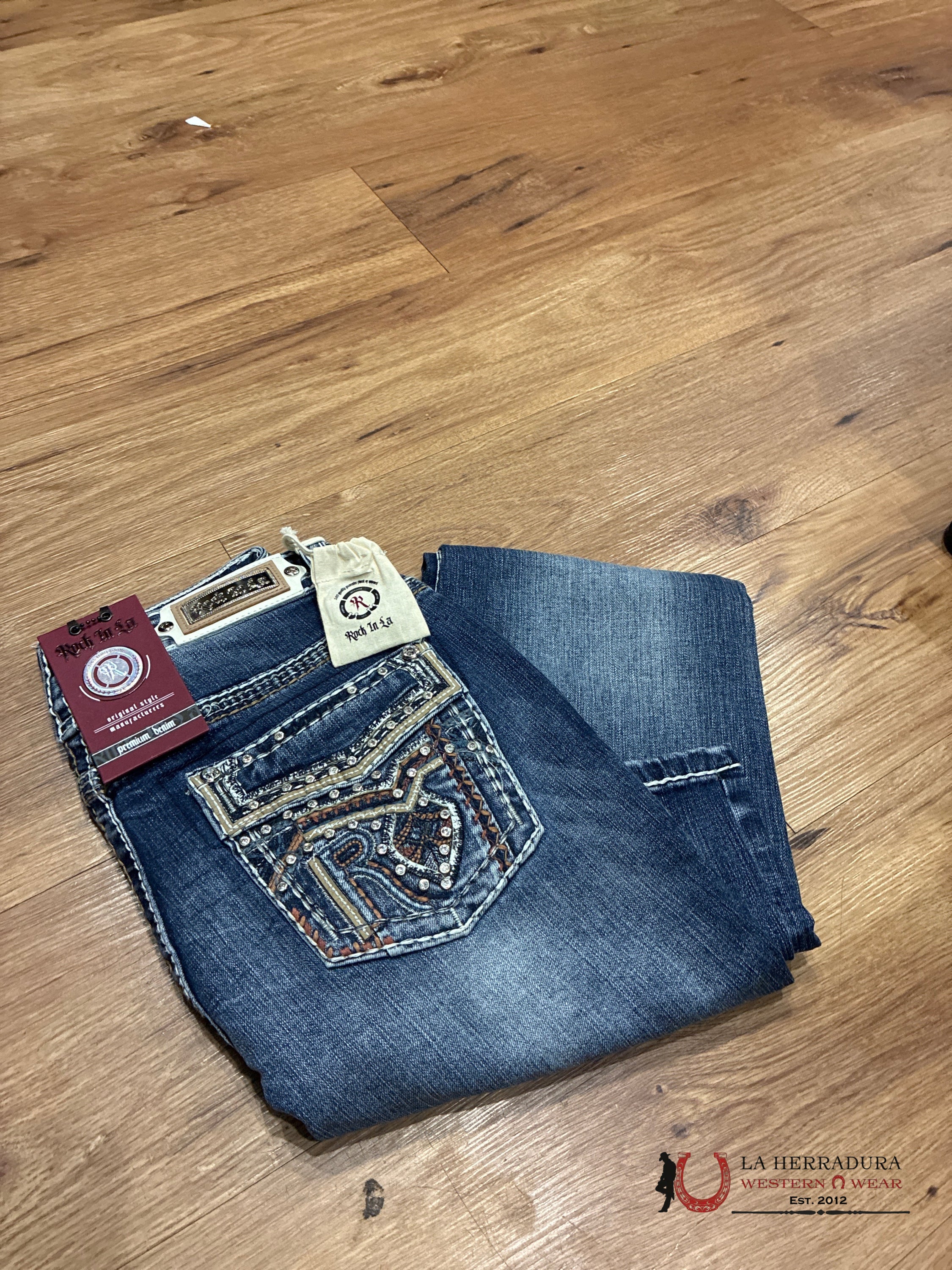 ROXY Rock In La Bookcut Dark Wash Jean ROPA MUJERES