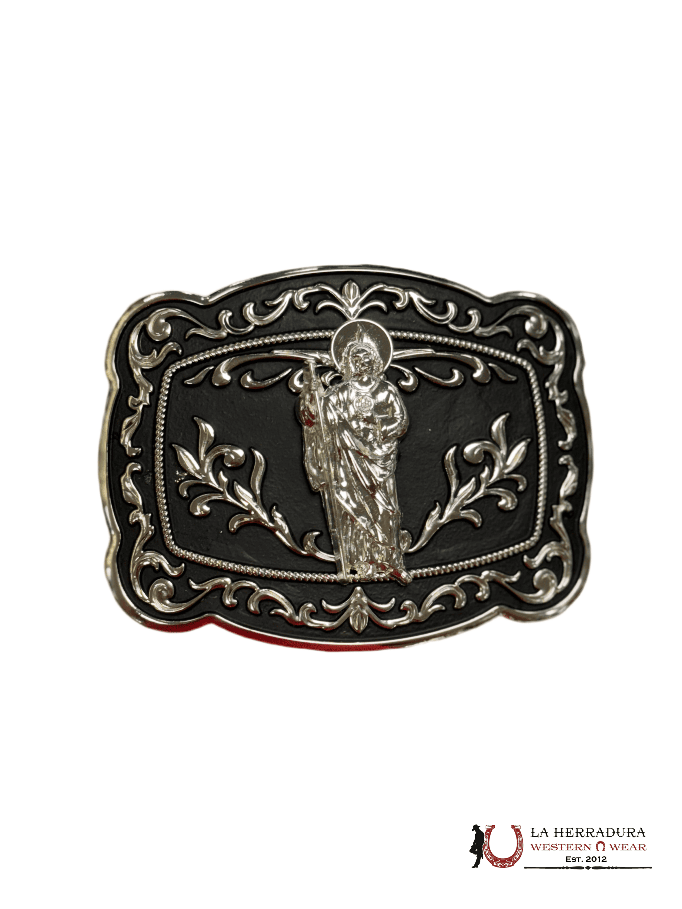 SAN JUDAS BLACK DETAILS SQUARE BUCKLE ACCESORIOS