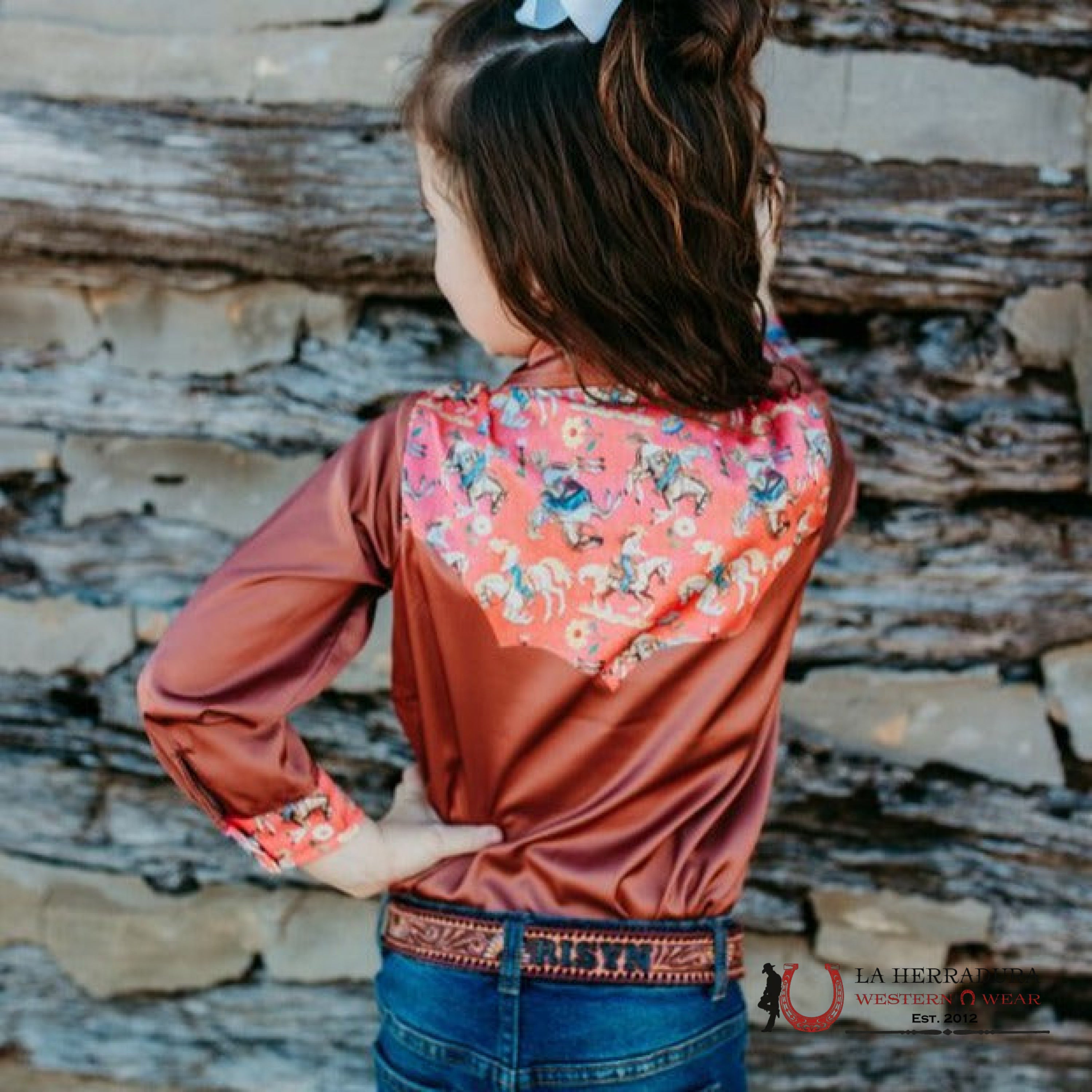 Shea Baby Brown Vintage Pearl Snap Shirt Toddler (2T-5T) Niños