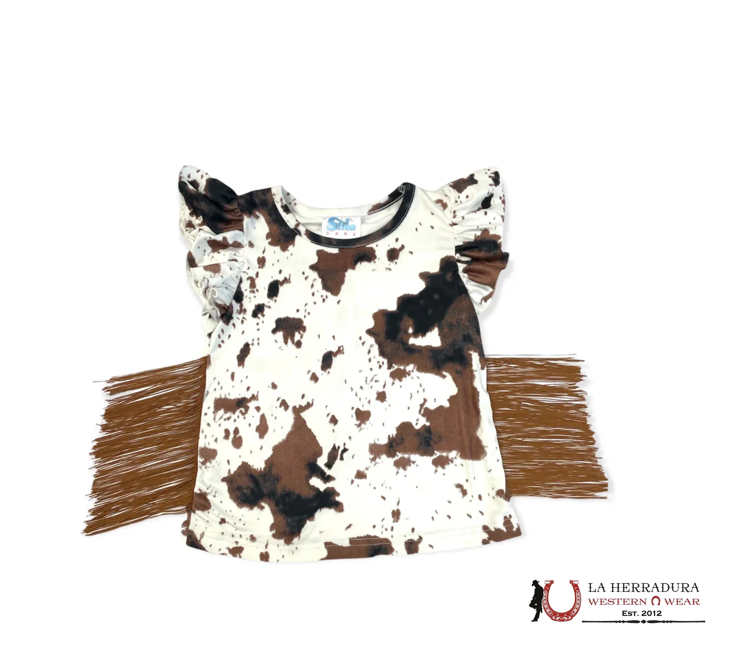 SHEA BABY COW PRINT WHITE/BROWN NIÑOS