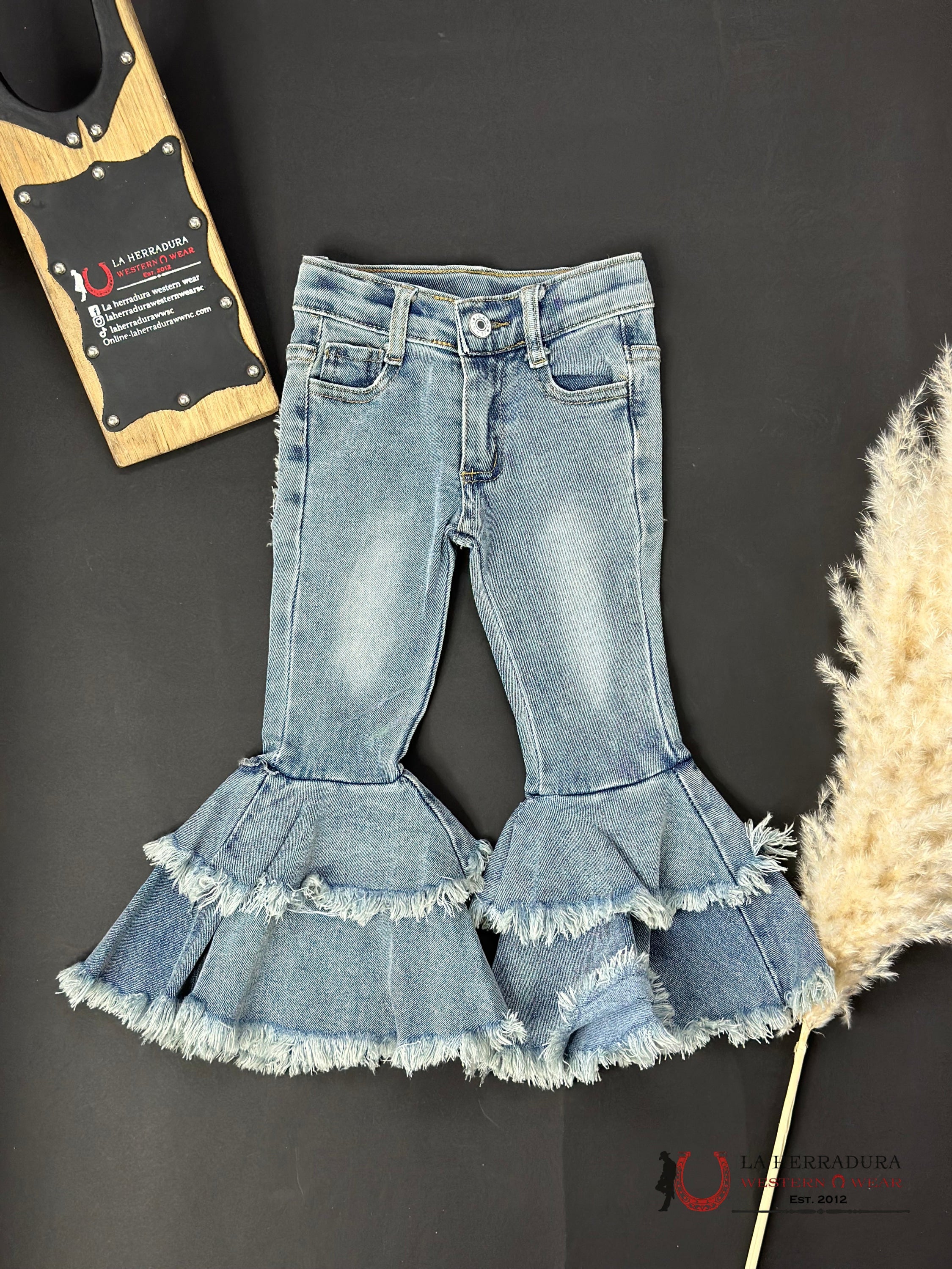 Shea Baby Flare Layer Cut Jeans Niños