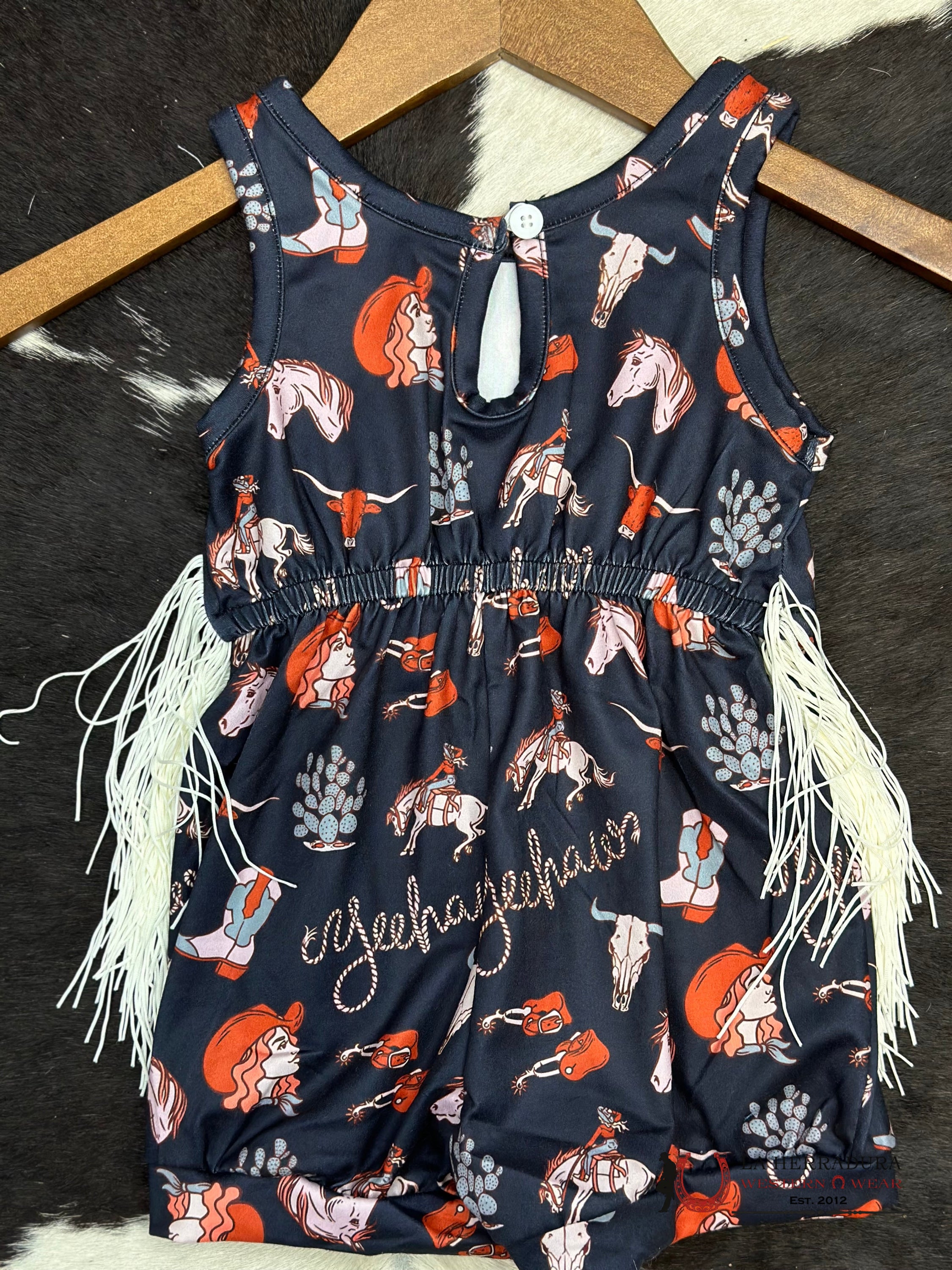 Shea Baby Yeehaw Fringe Romper Niños