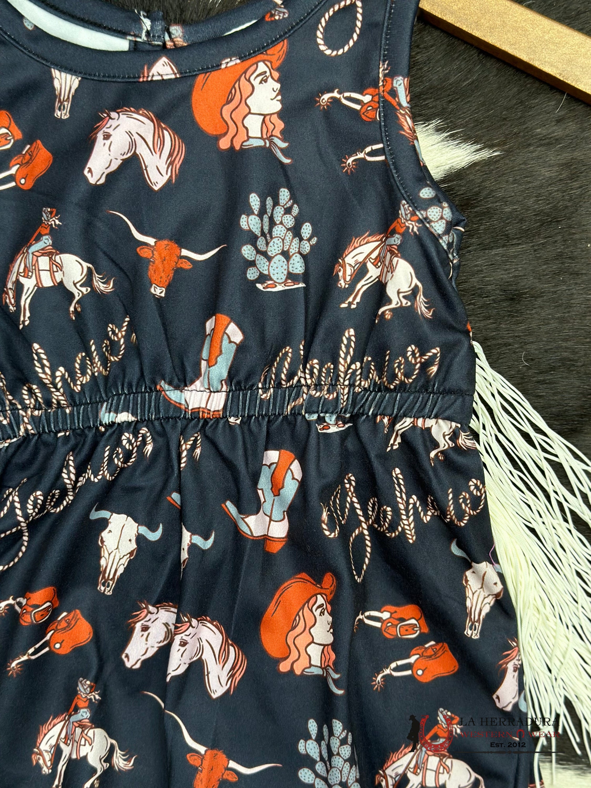 Shea Baby Yeehaw Fringe Romper Niños