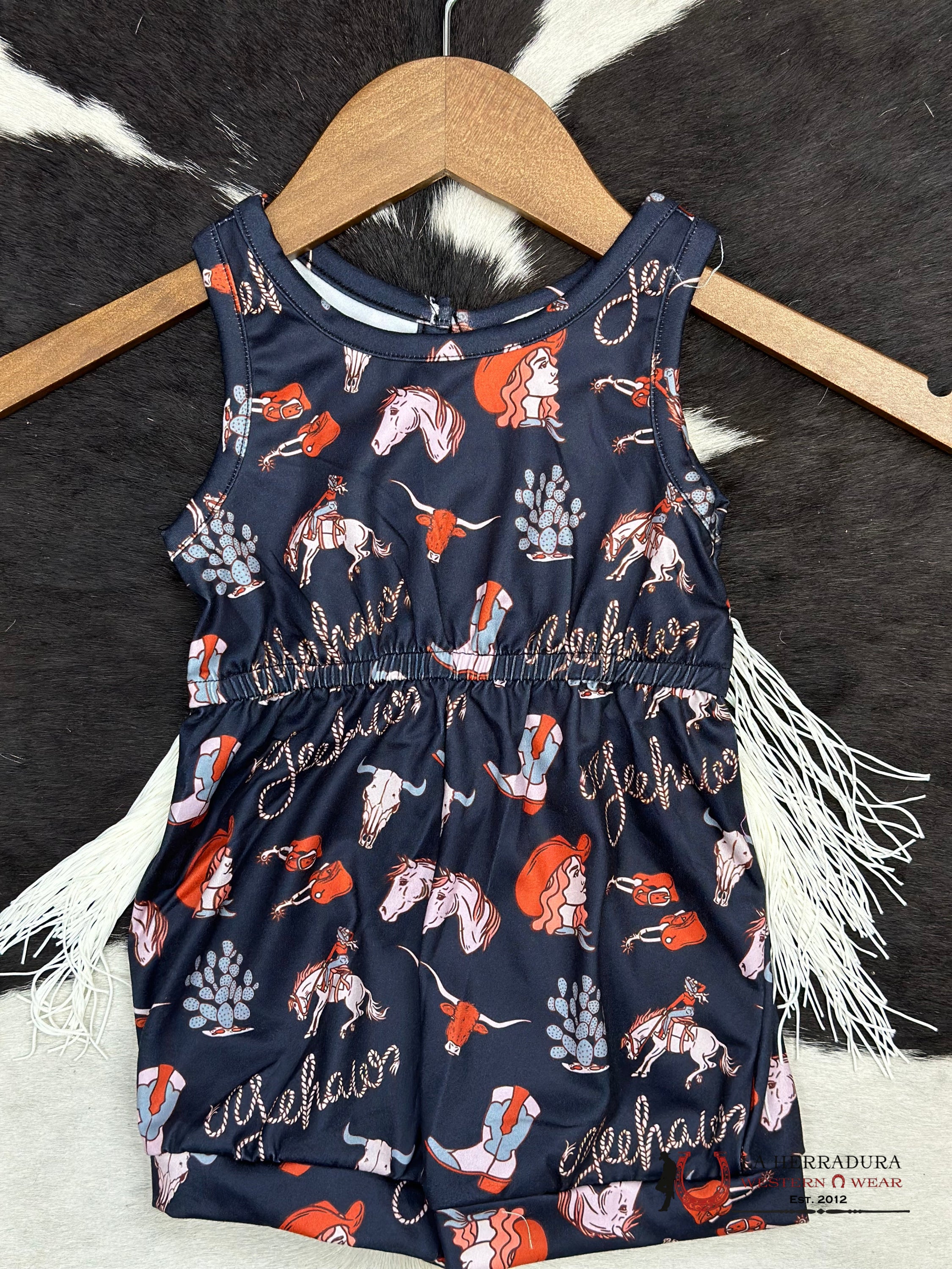 Shea Baby Yeehaw Fringe Romper Niños