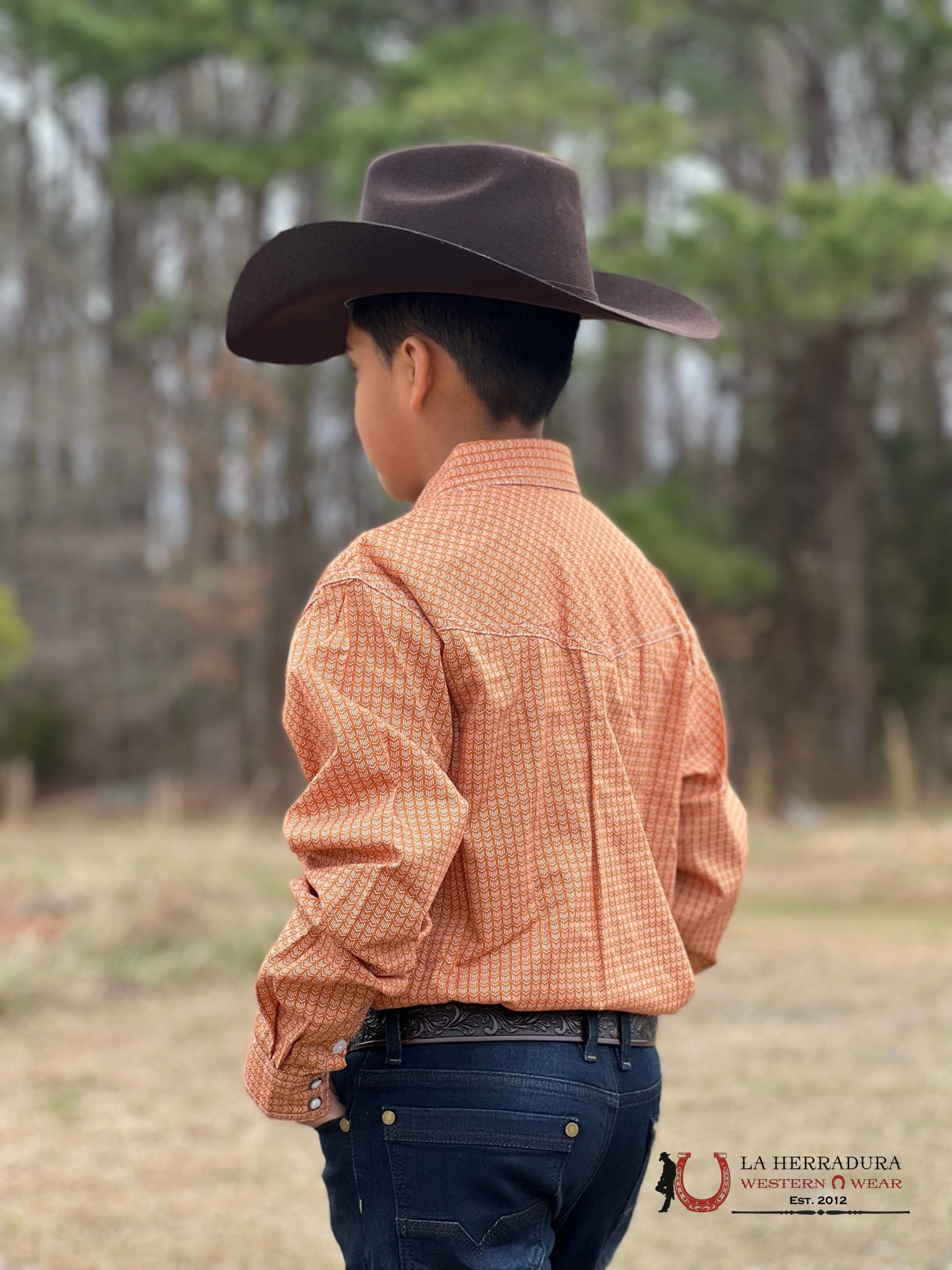 Shirts For Kids Cinch Naranja/Blancas Niños