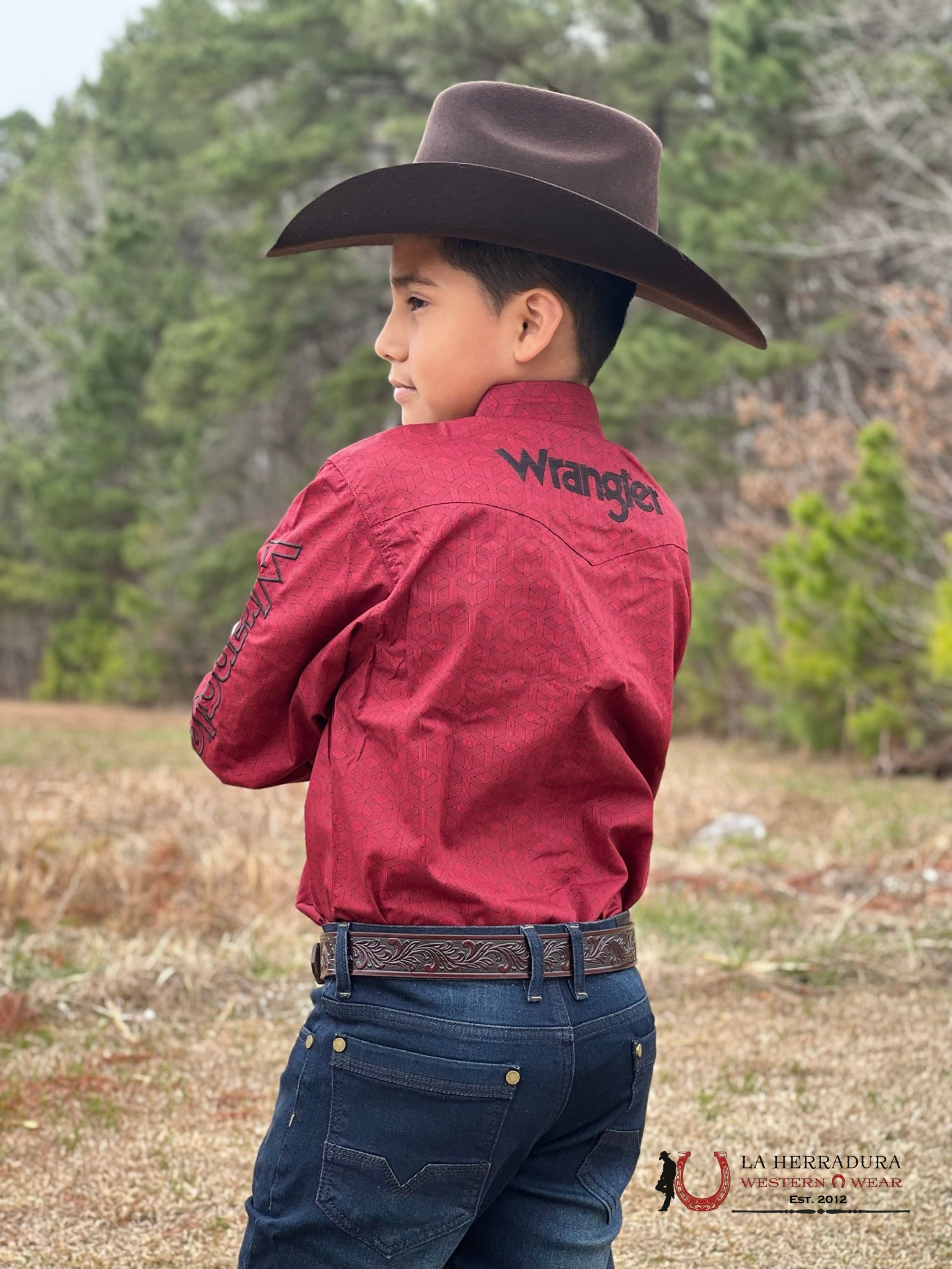 Shirts For Kisd Wrangler Red Logo Niños