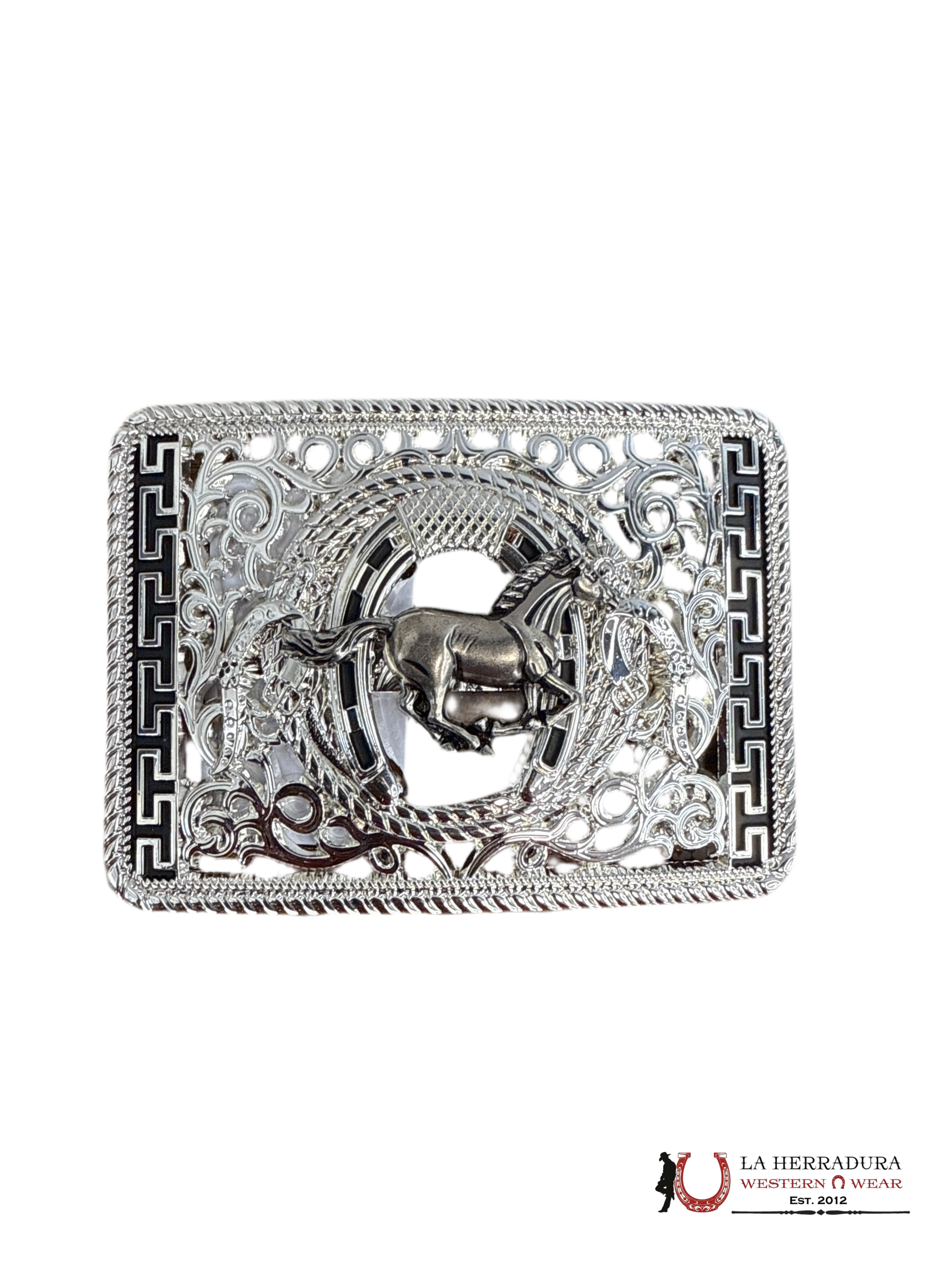 SILVER SQUARE HORSESHOE BUCKLE 17 ACCESORIOS