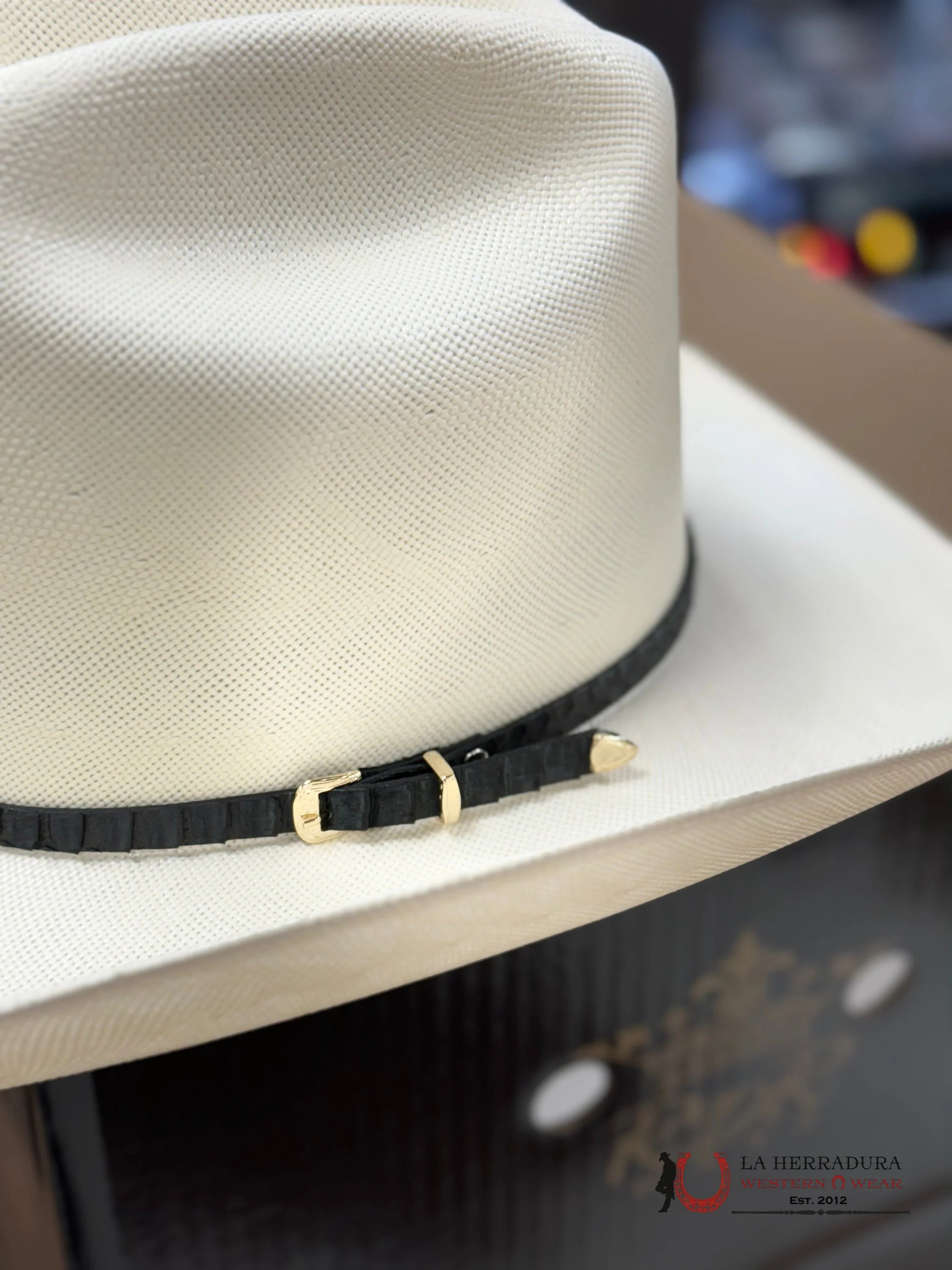 Sombrero Rdr 100X Premium Copa Alta Natural 3 3/4 Estiko Julion Alvarez Tejana