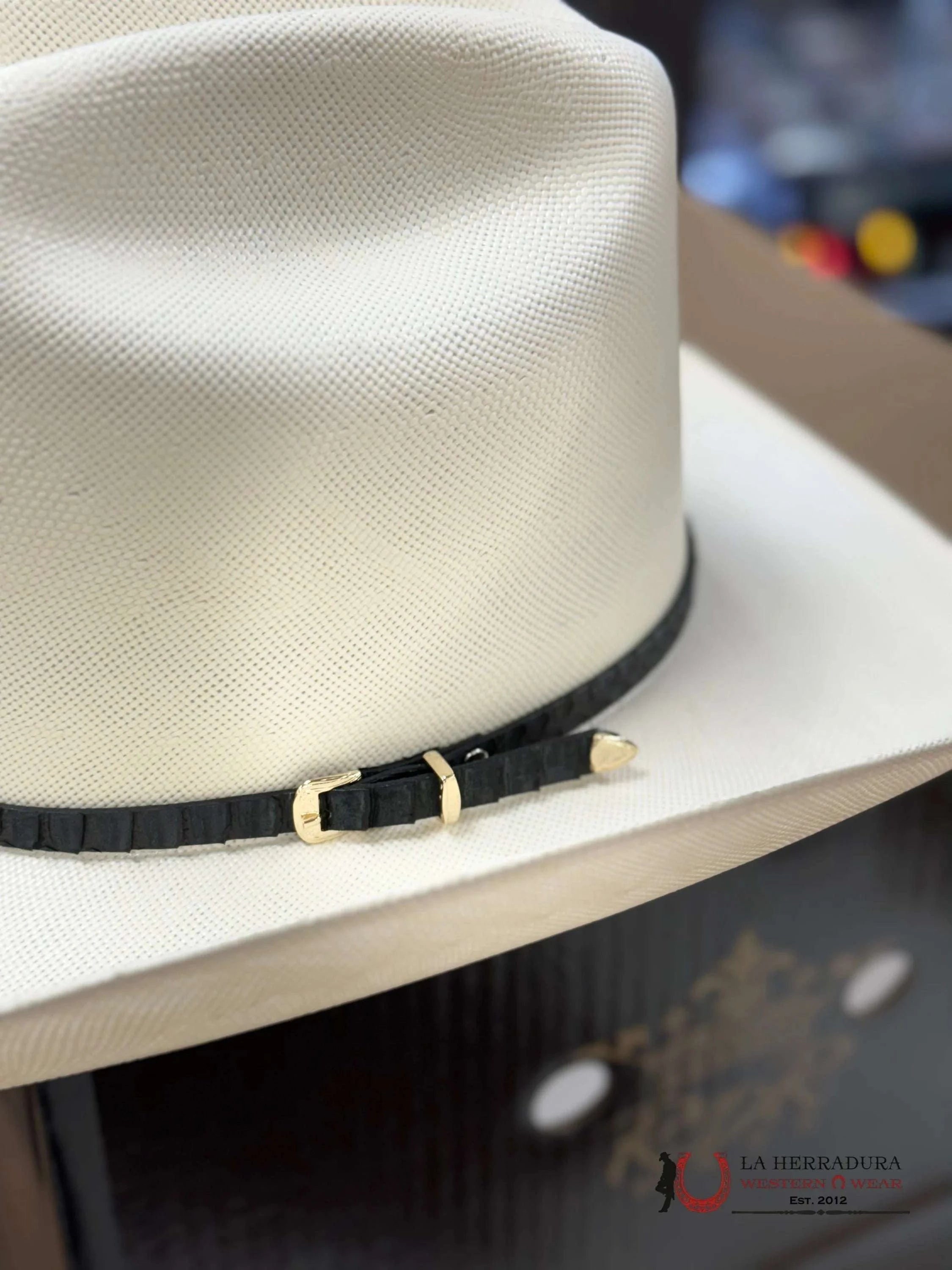 Sombrero Rdr 100X Premium Copa Alta Natural 3 3/4 Estiko Julion Alvarez Tejana
