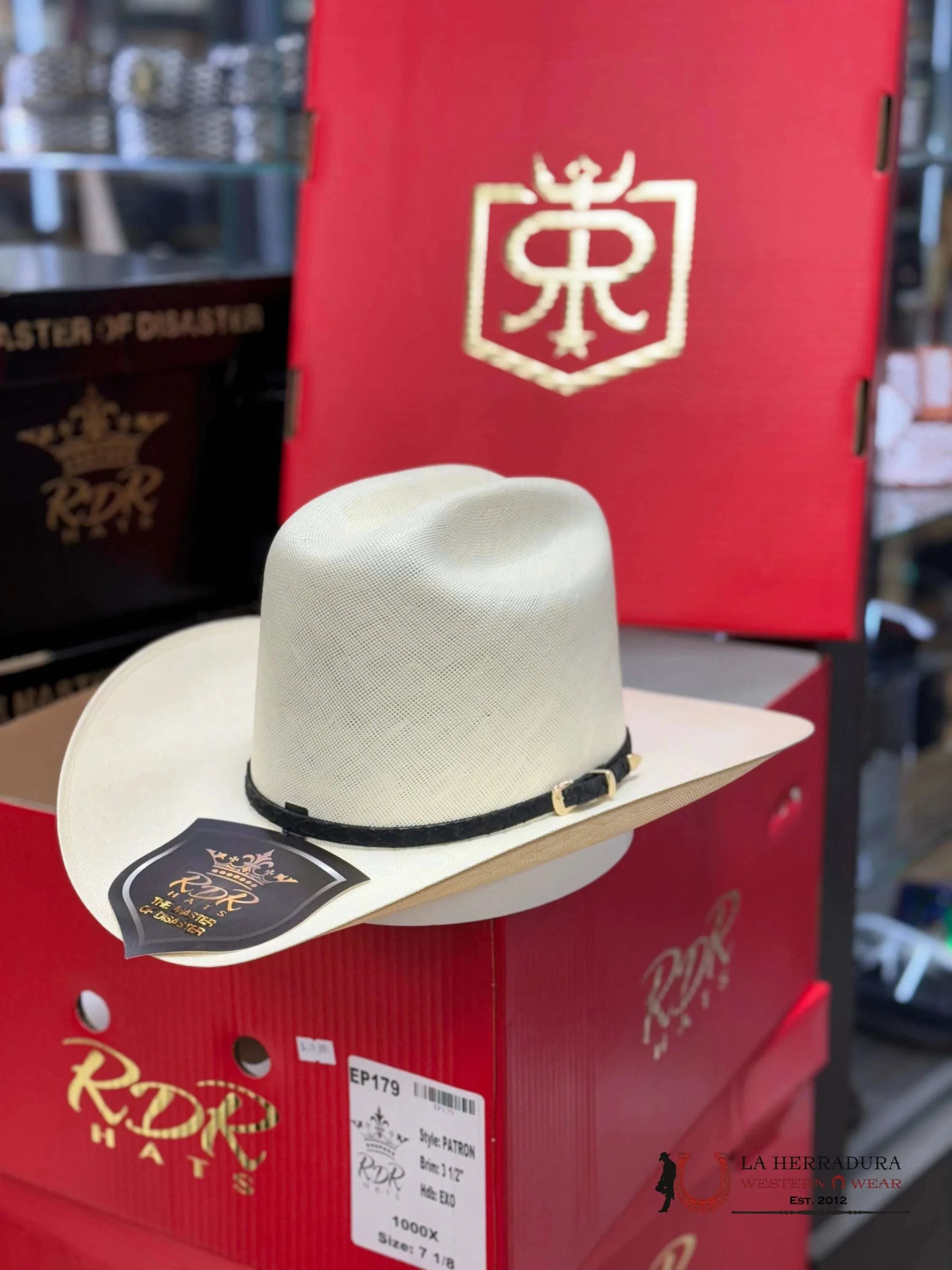 Sombrero Rdr Premium 1000X Copa Alta Natural 3 1/2 Tejana