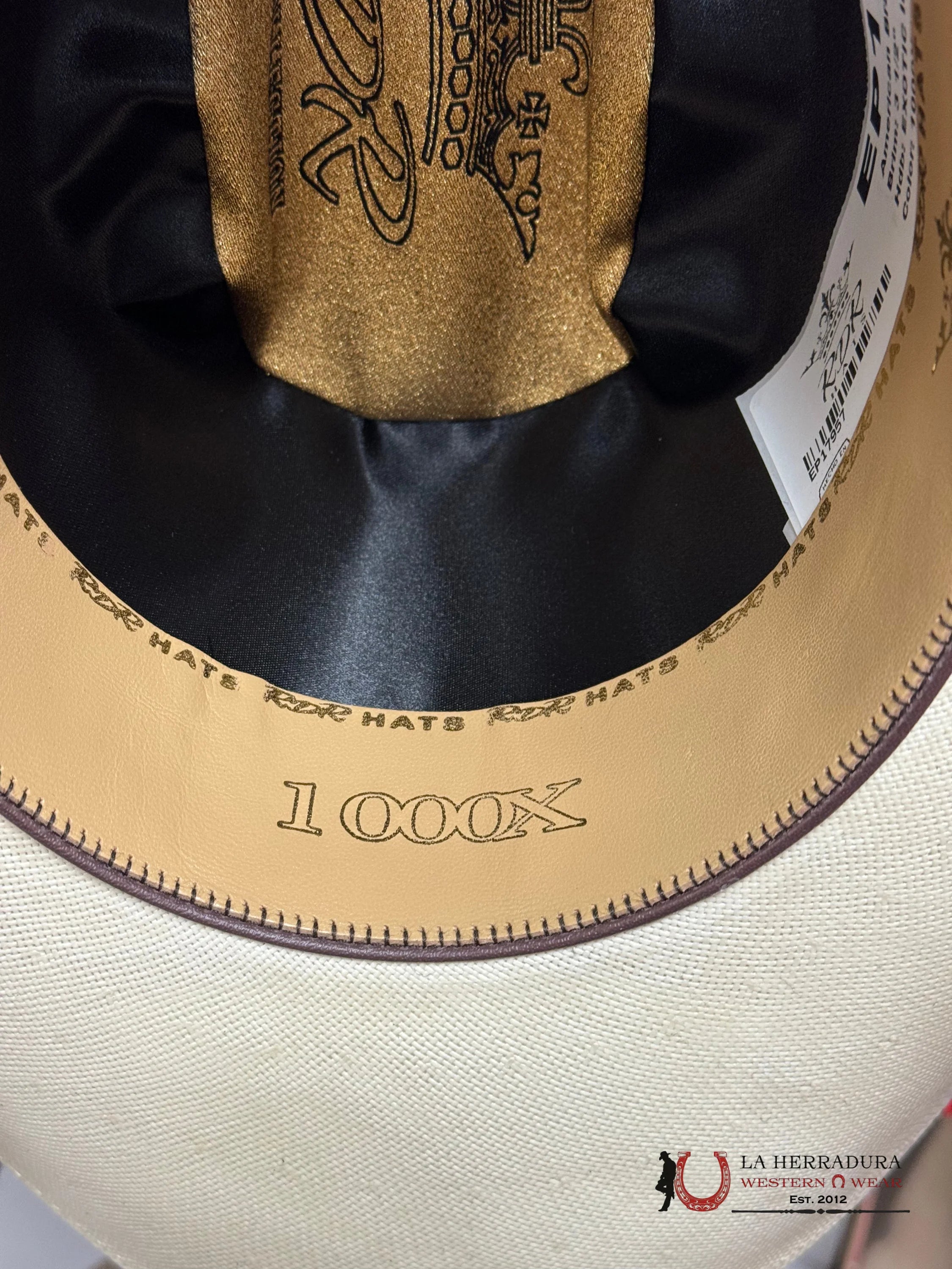 Sombrero Rdr Premium 1000X Copa Alta Natural 3 1/2 Tejana