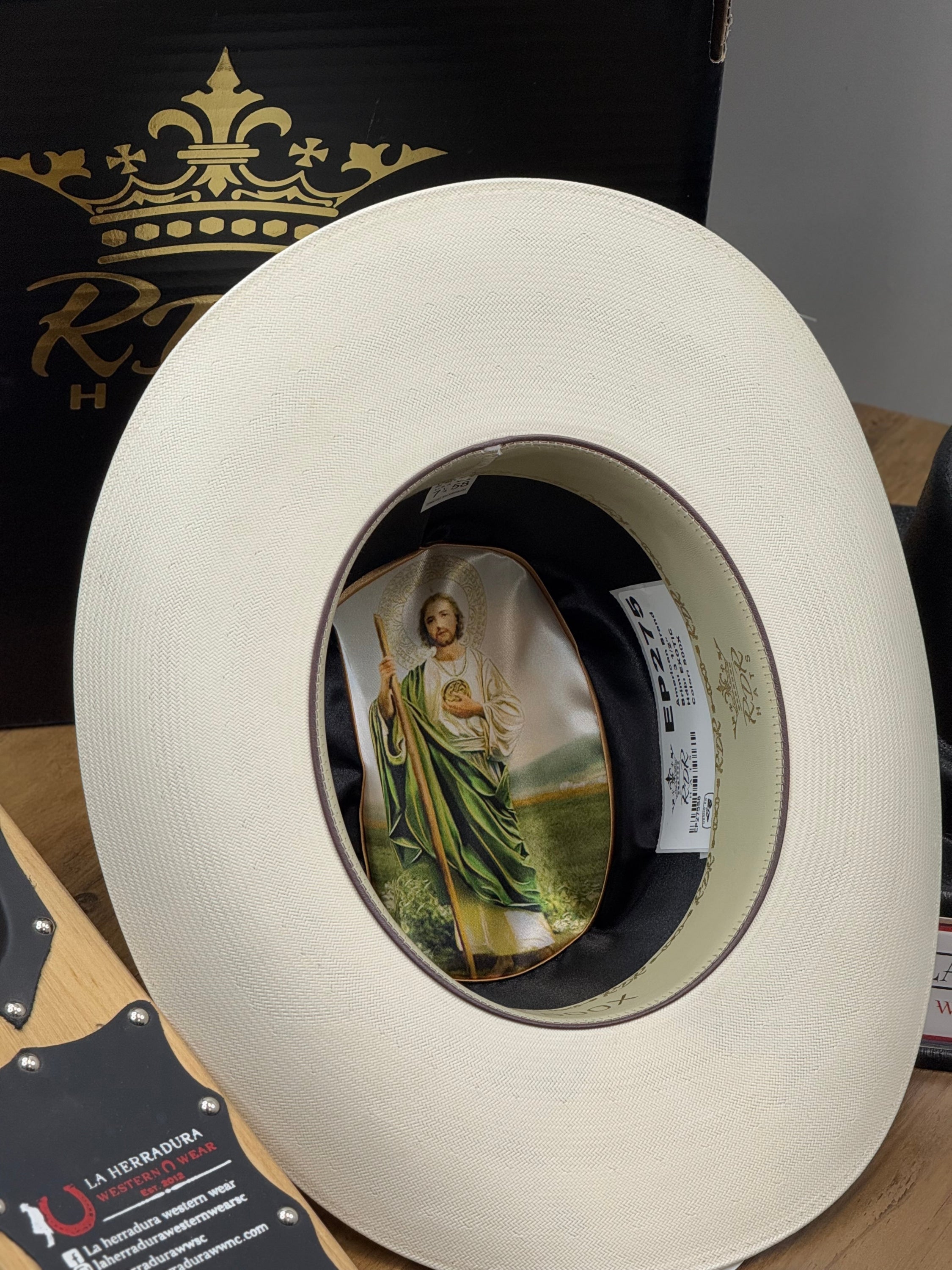 Sombrero San Judas Rdr 500X Patron Premium Copa Alta Natural 3 1/2 Sinaloa Tejana