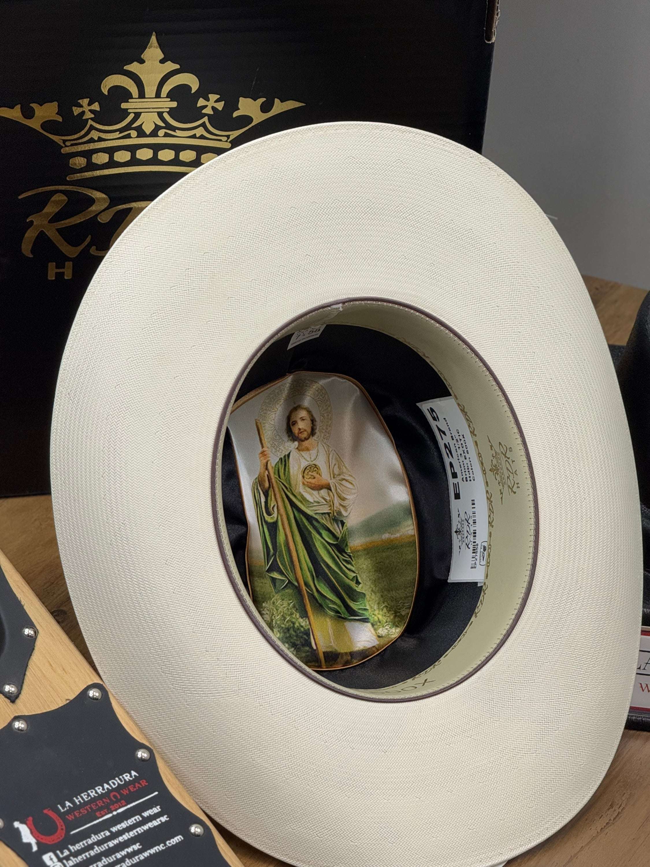 Sombrero San Judas Rdr 500X Patron Premium Copa Alta Natural 3 1/2 Sinaloa Tejana