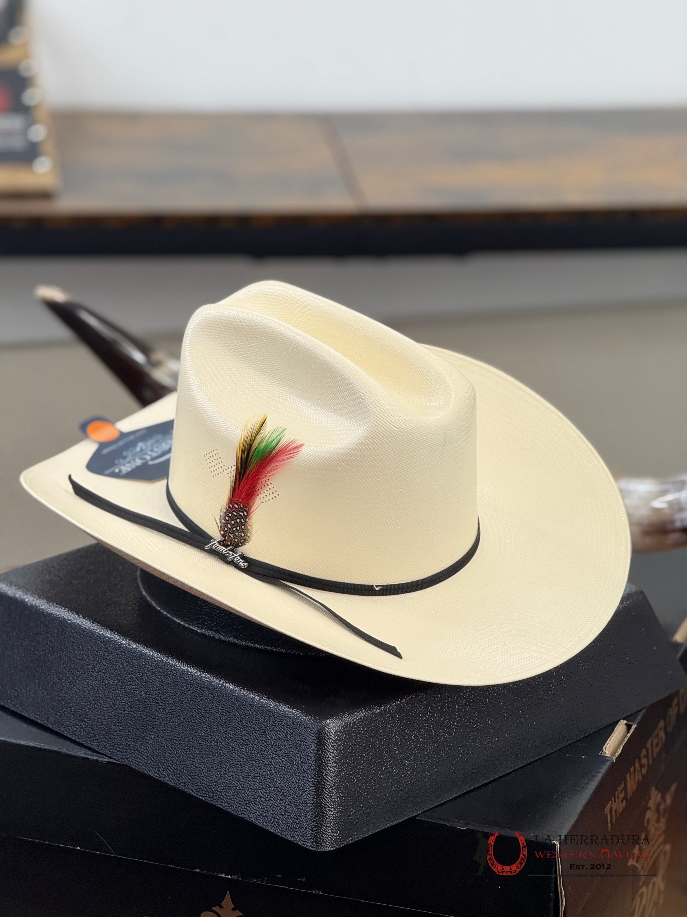 SOMBRERO TOMBSTONE 100x COPA CHICA CHAPARRAL REGULAR NATURAL 3 1/2 ALA TEJANA