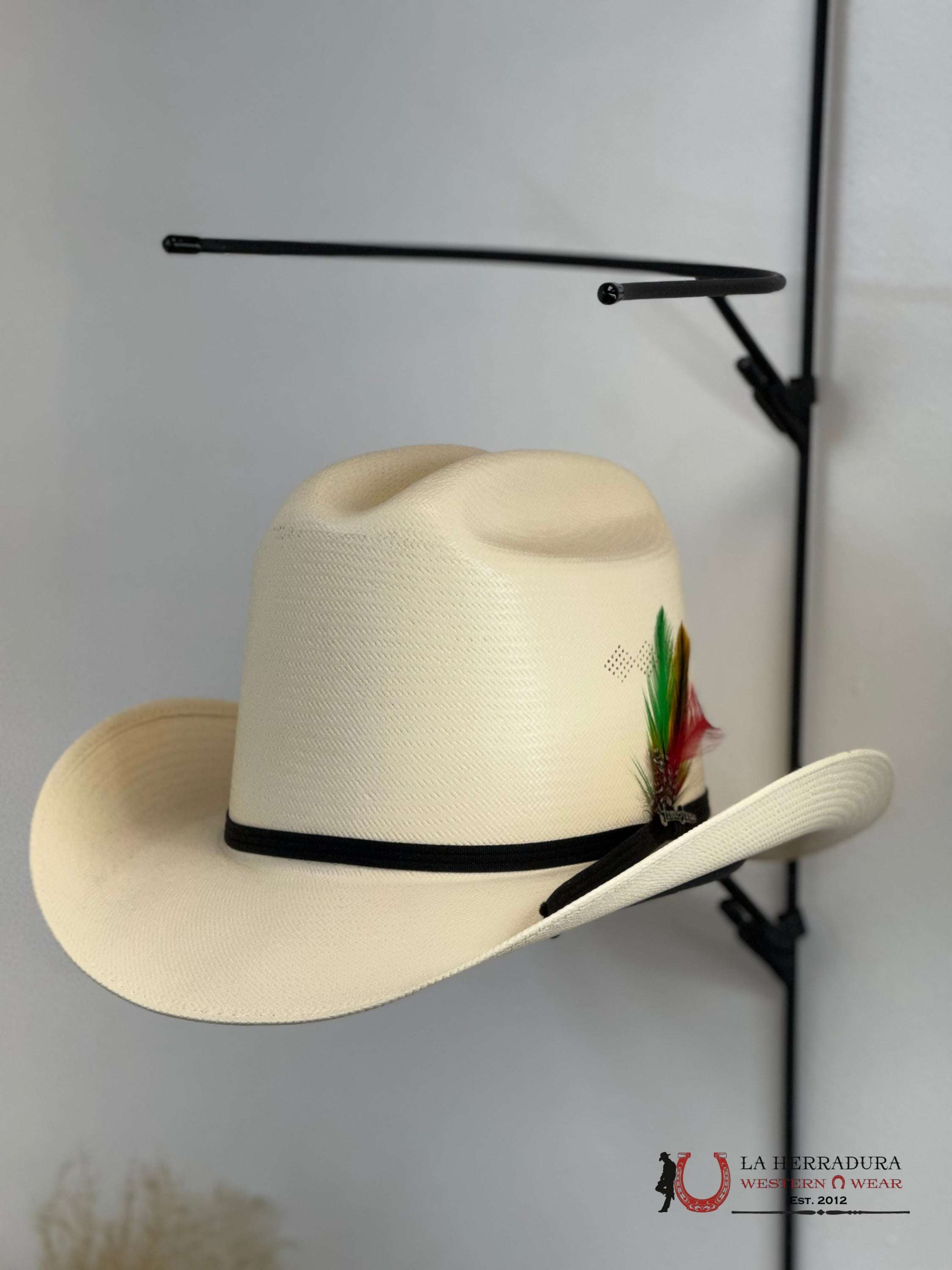SOMBRERO TOMBSTONE 30X AL MILLÓN COPA ALTA ESTILO EL VIEJON ALA 3 1/2 PALMA NATURAL TEJANA