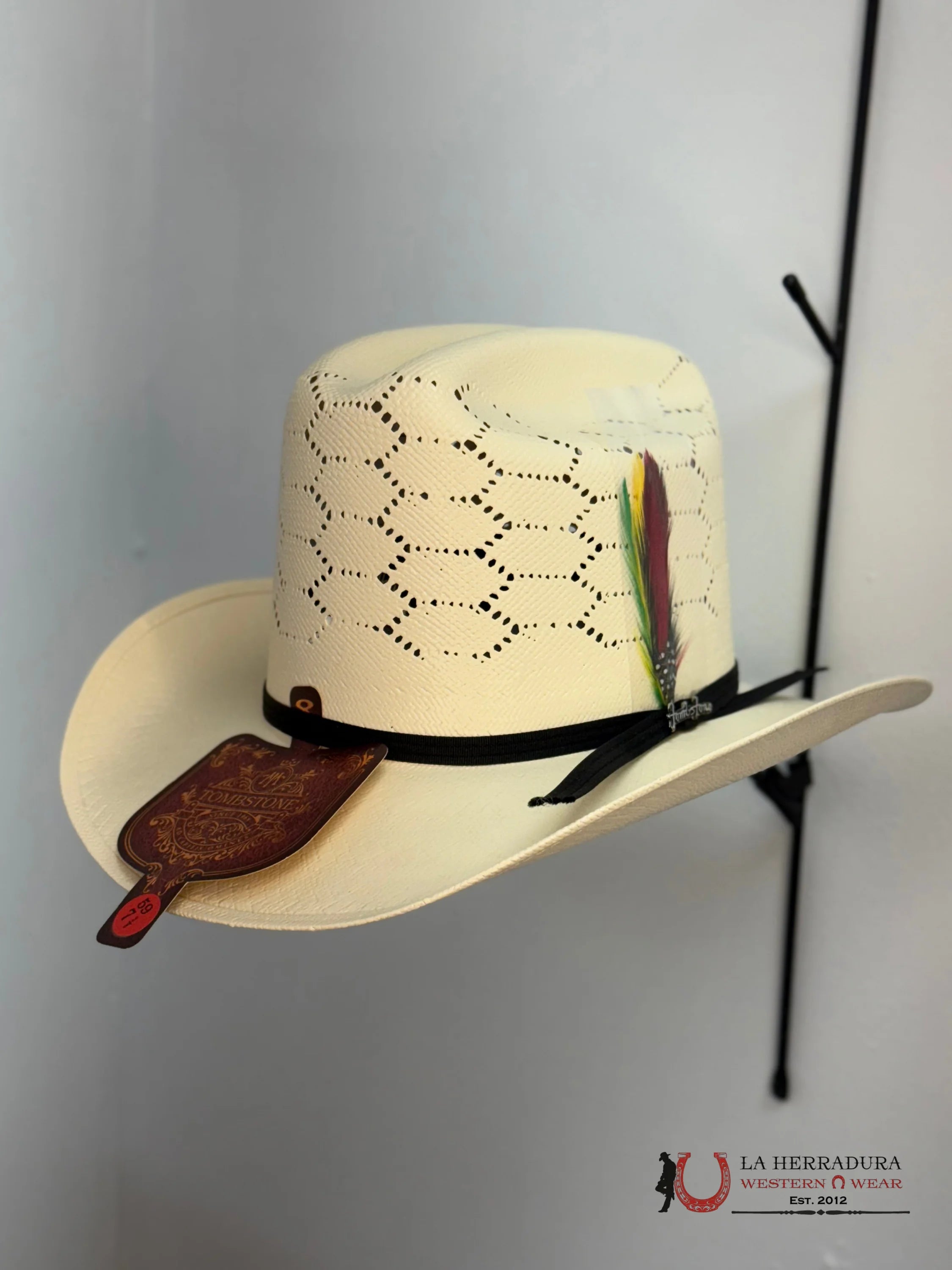 SOMBRERO TOMBSTONE 30X AL MILLÓN COPA ALTA ESTILO EL VIEJON ALA 3 1/2 TEJANA