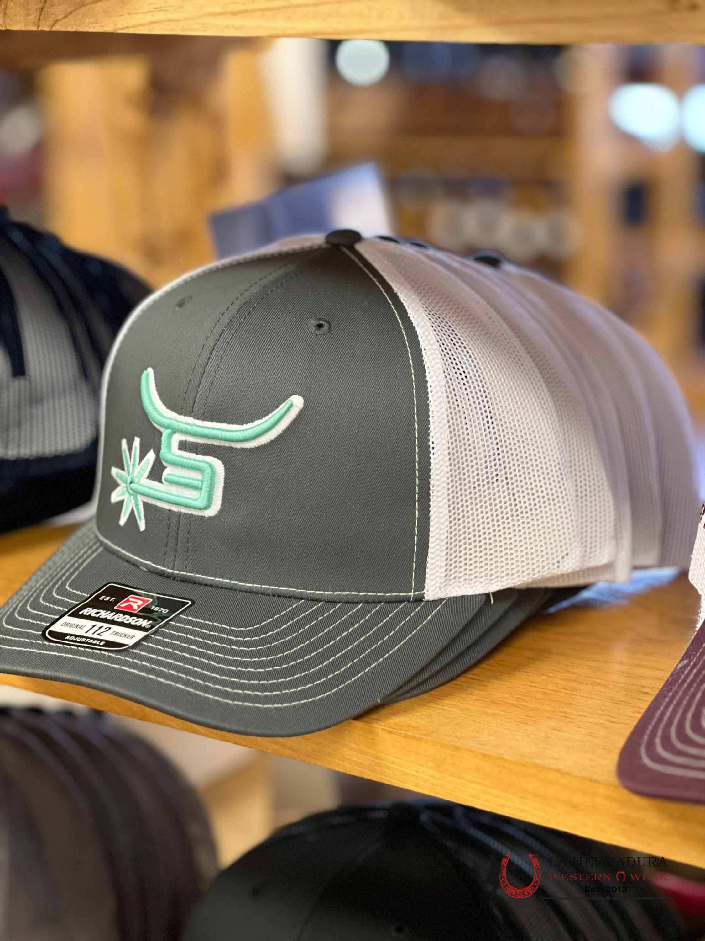 Spin Em White Mesh Grey Front Teal Logo Caps Mens Gorras Hombres