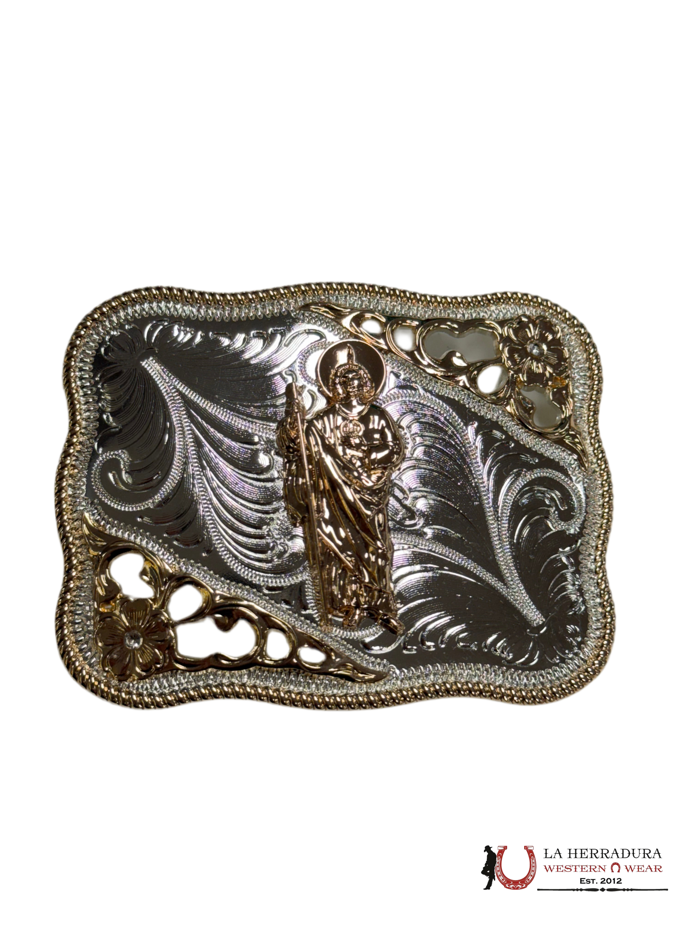 SQUARE BUCKLE SAN JUDAS ROSE GOLD ACCESORIOS